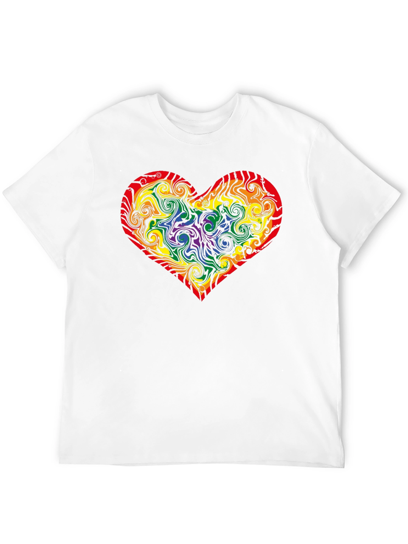 Rainbow Heart Swirl T-Shirt - Pride Apparel