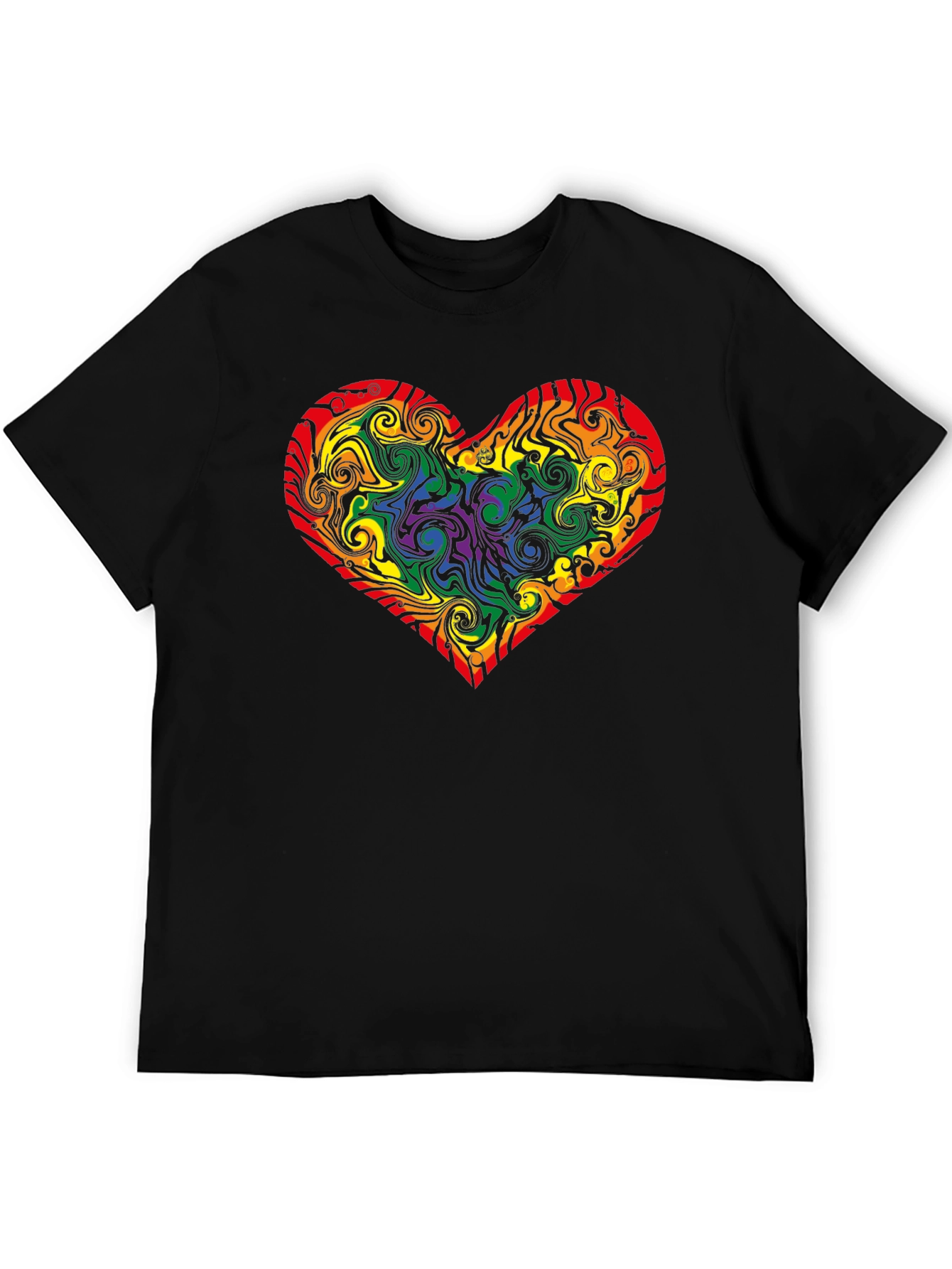 Rainbow Heart Swirl T-Shirt - Pride Apparel