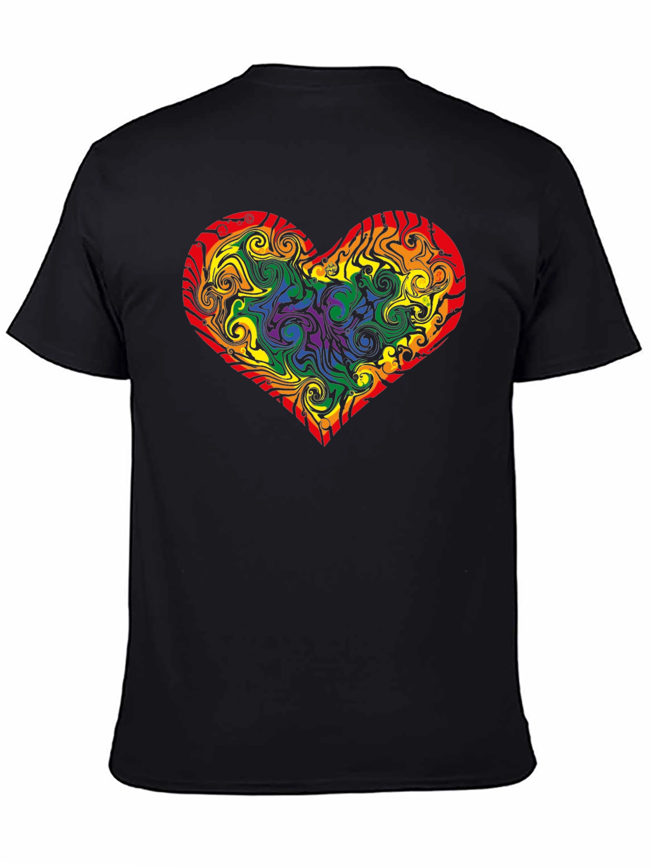 Rainbow Heart Swirl T-Shirt - Pride Apparel
