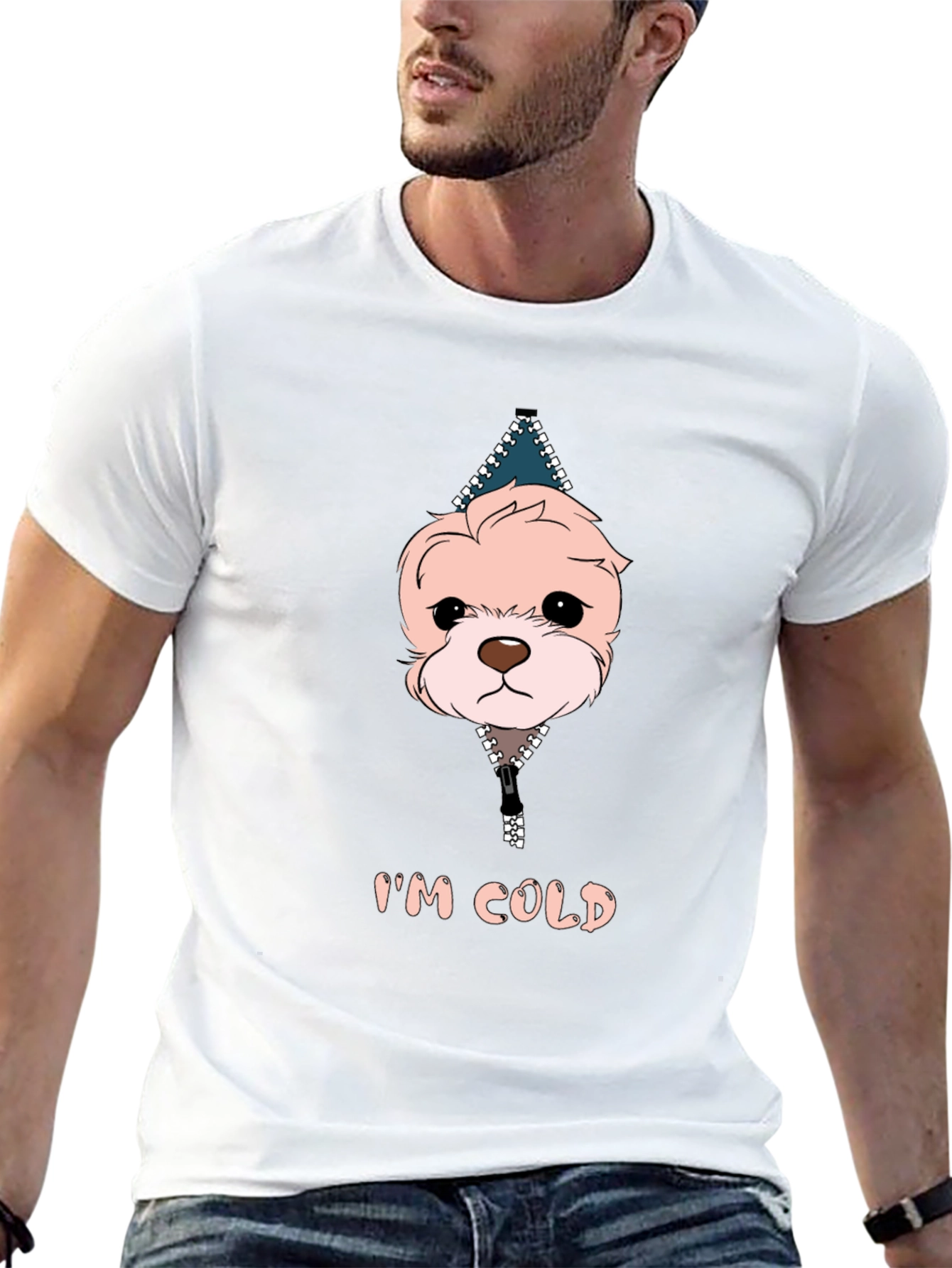 Im Cold Dog Graphic Black T-Shirt