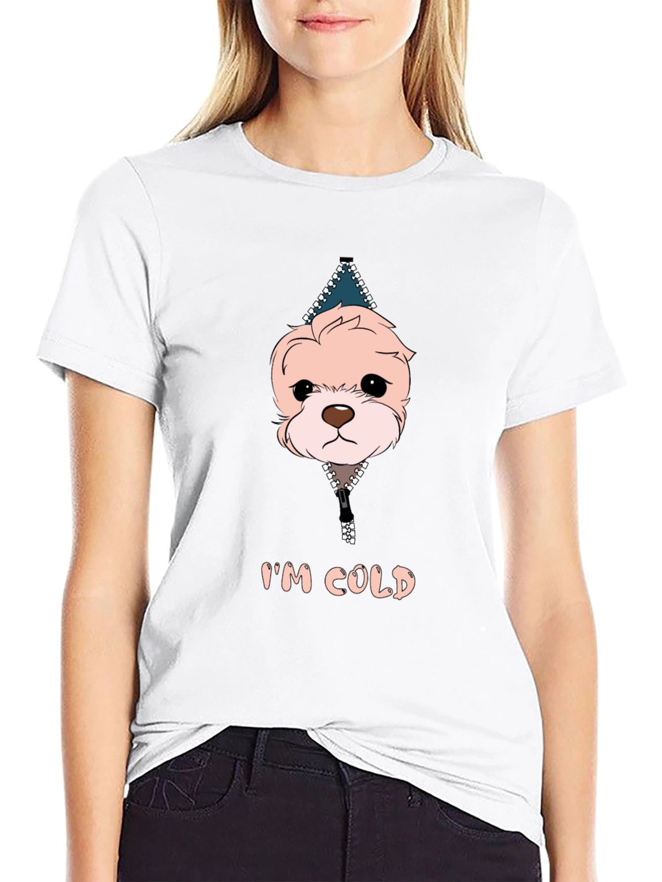 Im Cold Dog Graphic Black T-Shirt