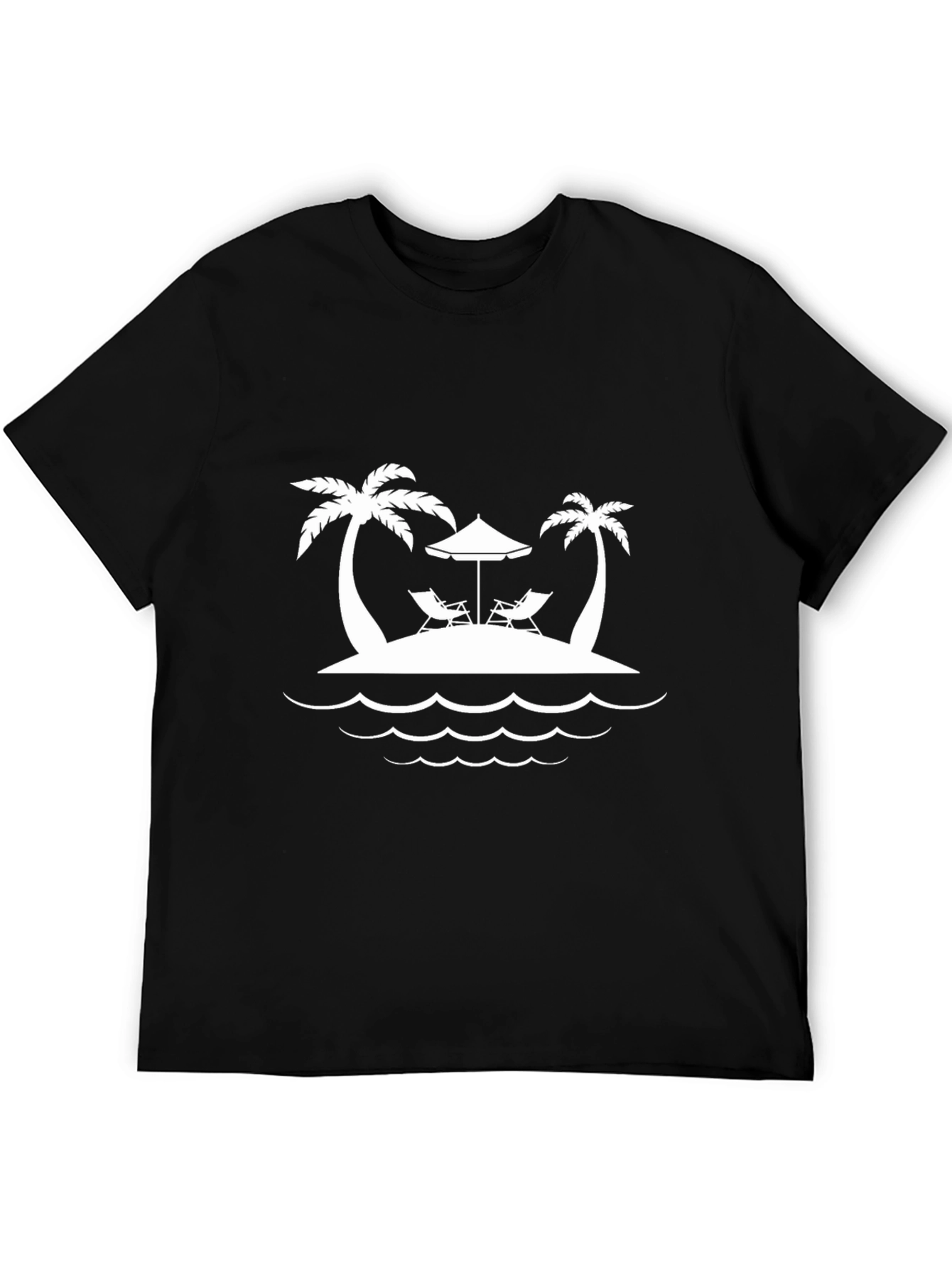 Island Getaway Graphic T-Shirt - Black