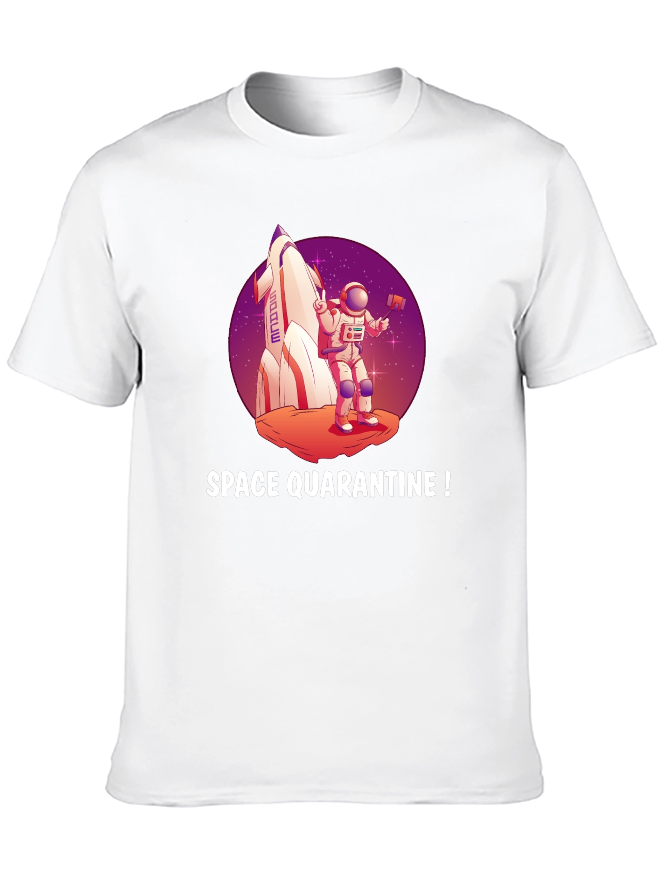 Space Quarantine T-Shirt Astronaut Rocket Graphic Tee