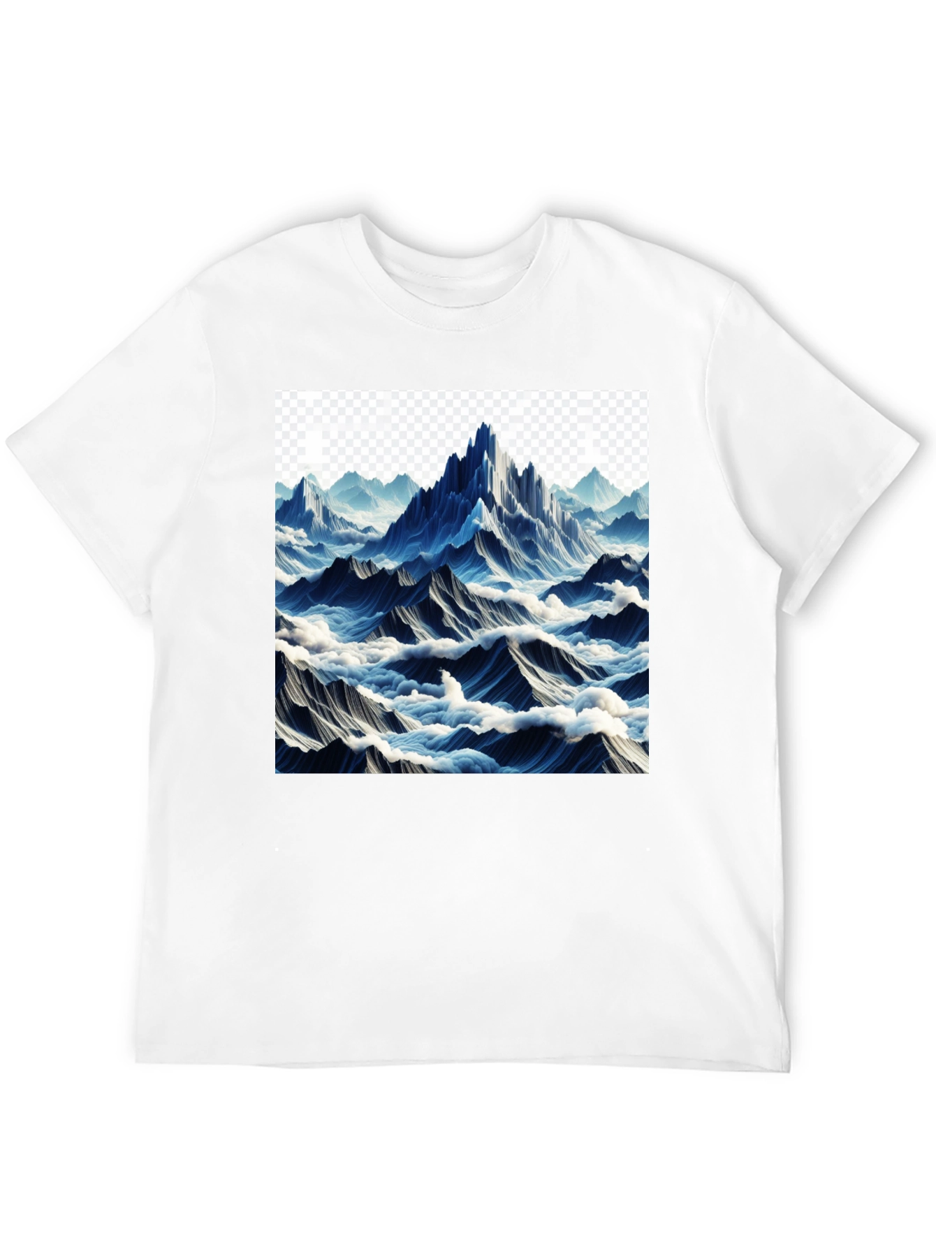 Mountainscape Graphic Tee - Black Cotton Comfort