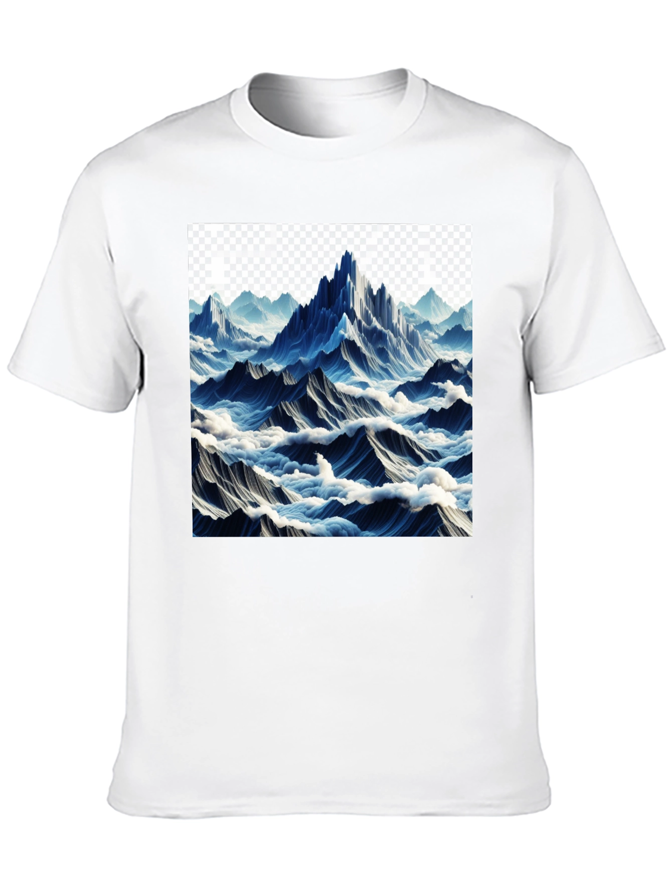 Mountainscape Graphic Tee - Black Cotton Comfort