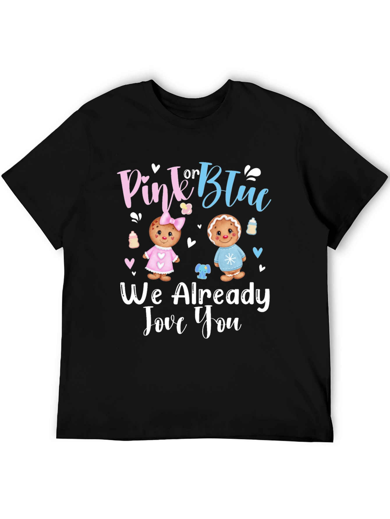 Pink or Blue Baby Gender Reveal T-Shirt