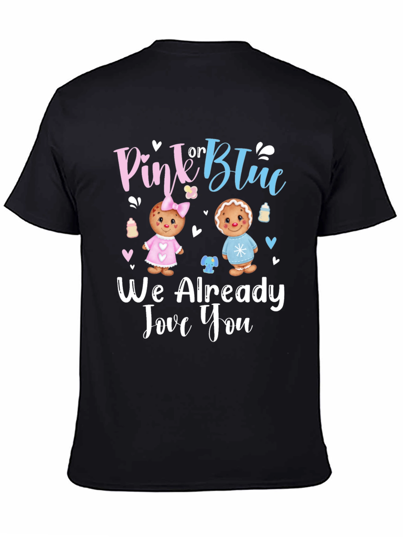 Pink or Blue Baby Gender Reveal T-Shirt