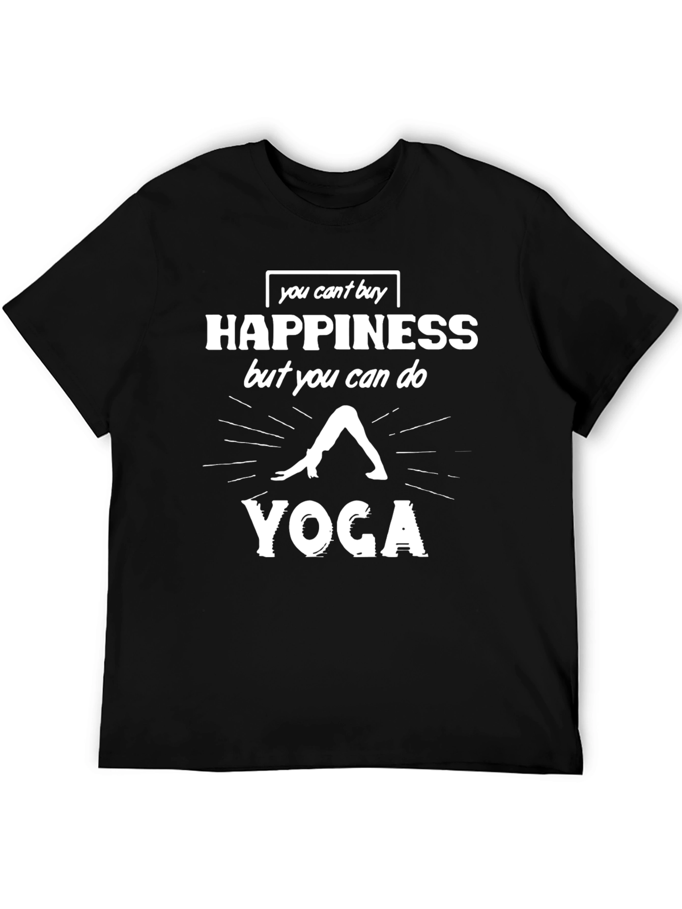 Yoga Happiness Black T-Shirt
