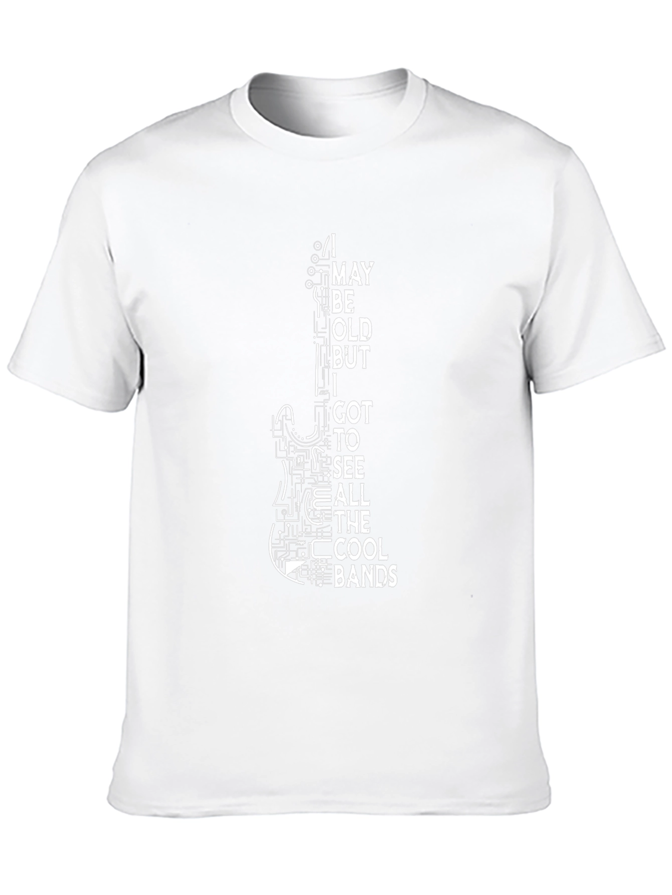 I May Be Old Guitar T-Shirt - Cool Bands