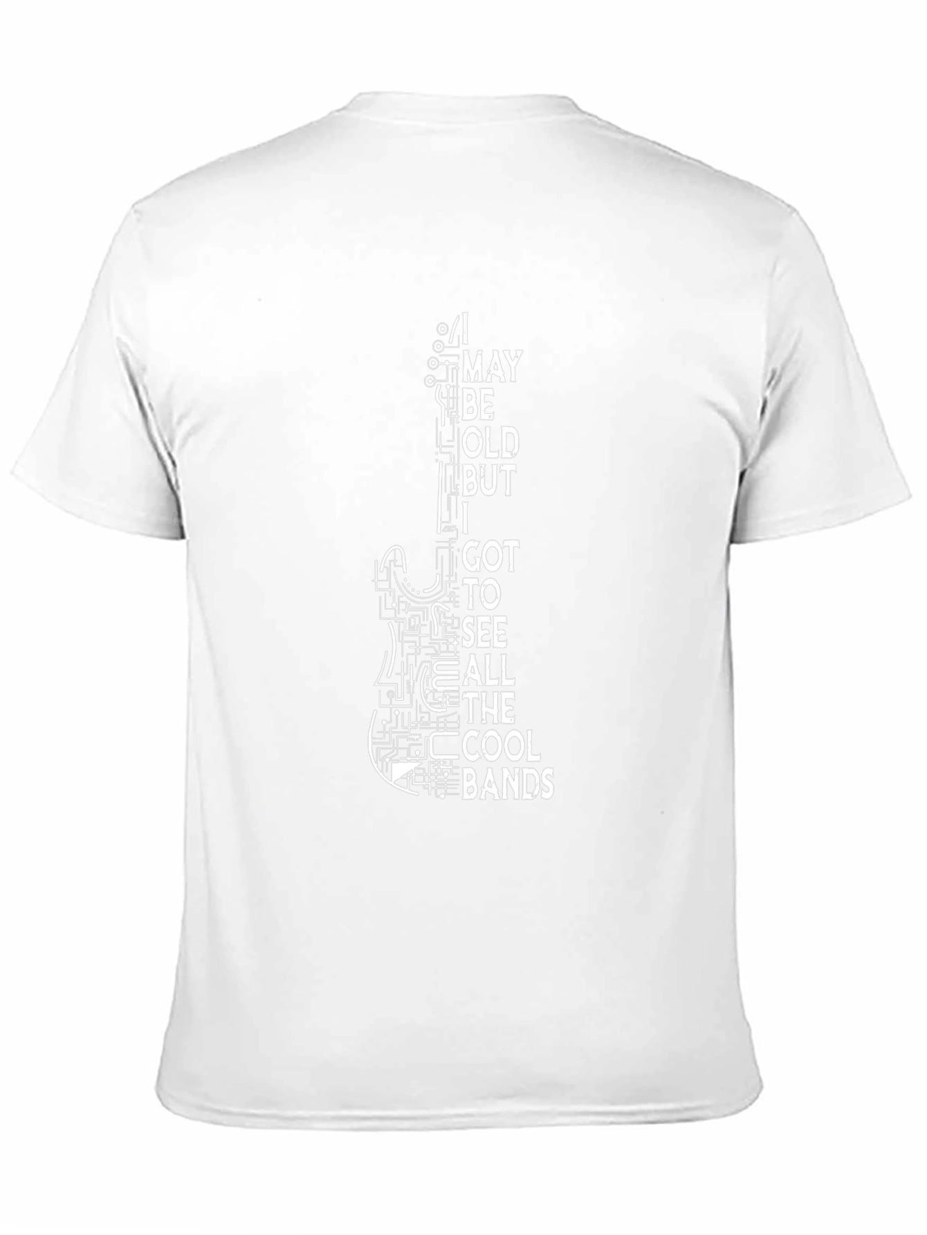 I May Be Old Guitar T-Shirt - Cool Bands