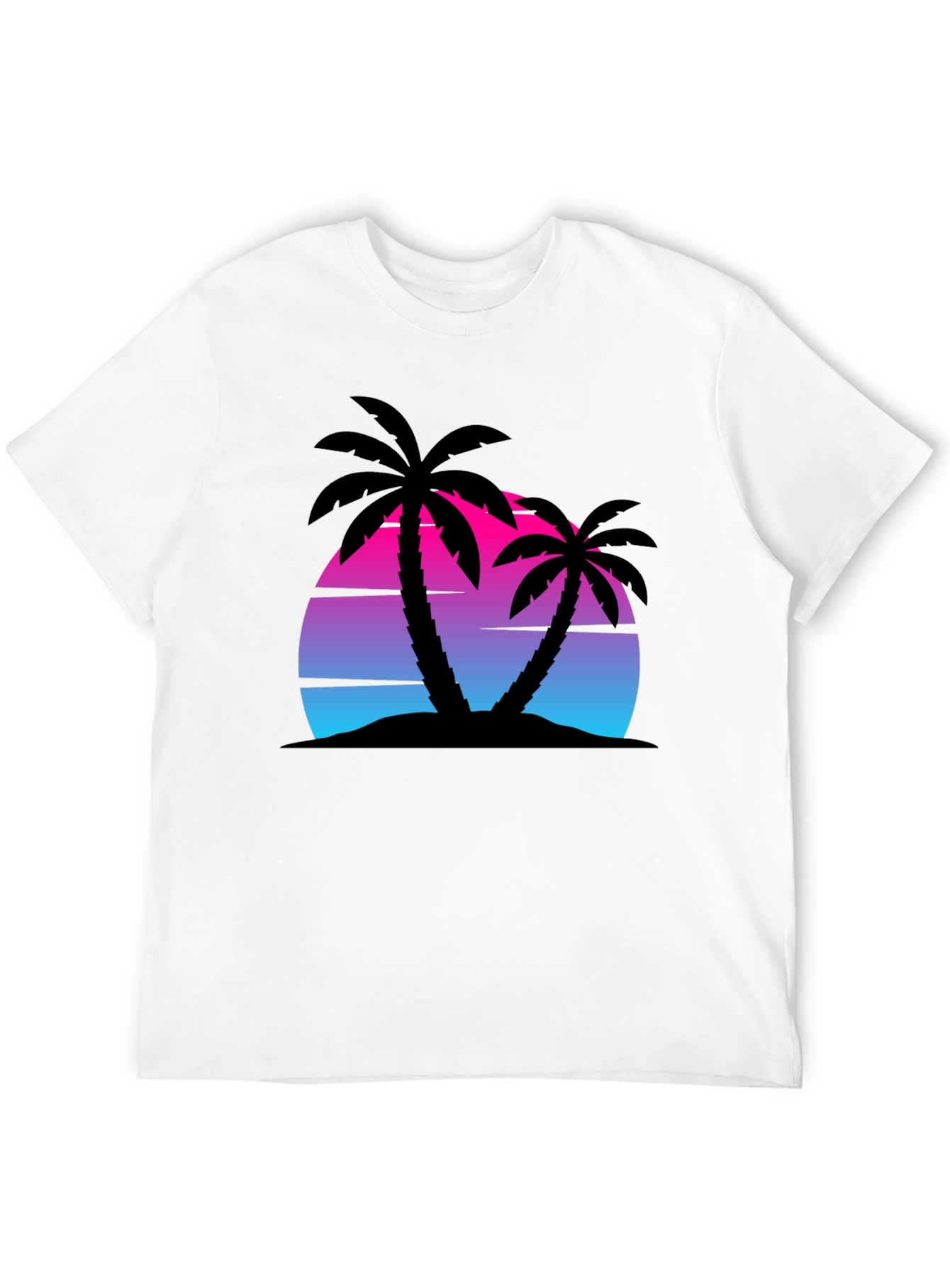 Retro Sunset Palm Tree Graphic Tee