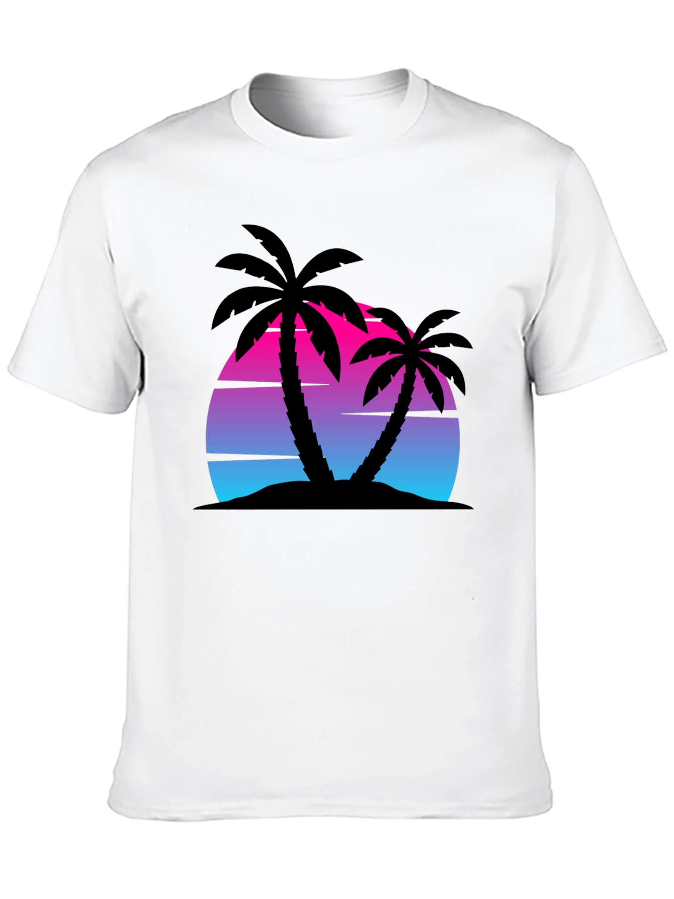 Retro Sunset Palm Tree Graphic Tee
