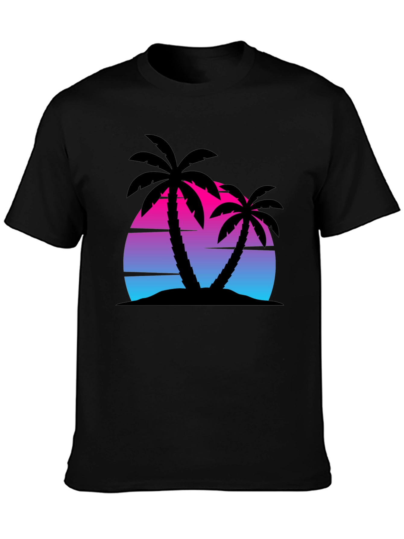 Retro Sunset Palm Tree Graphic Tee