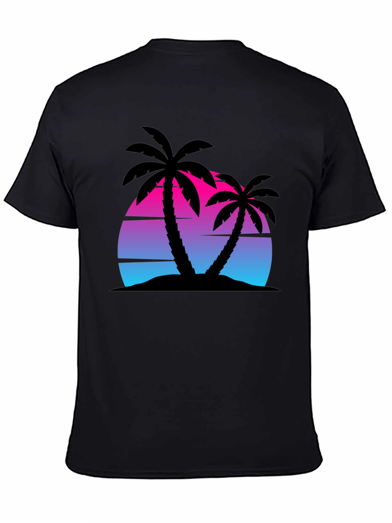 Retro Sunset Palm Tree Graphic Tee