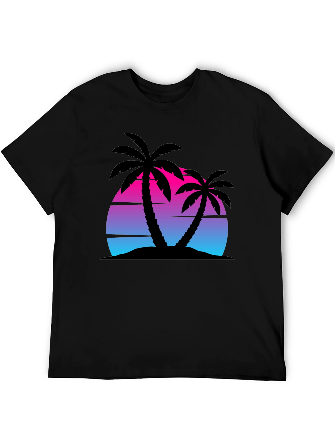 Retro Sunset Palm Tree Graphic Tee