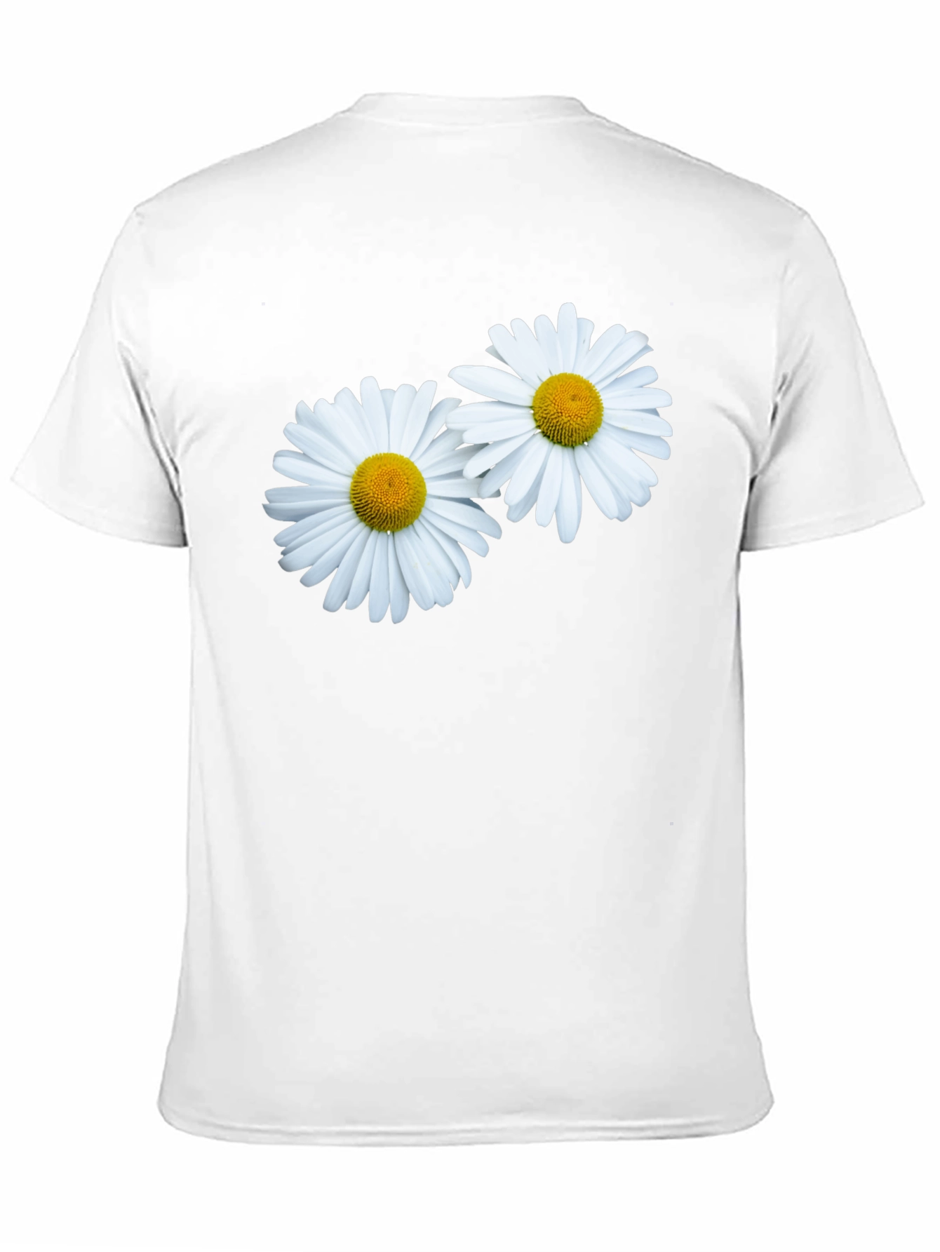 Daisy Flower Graphic Black T-Shirt