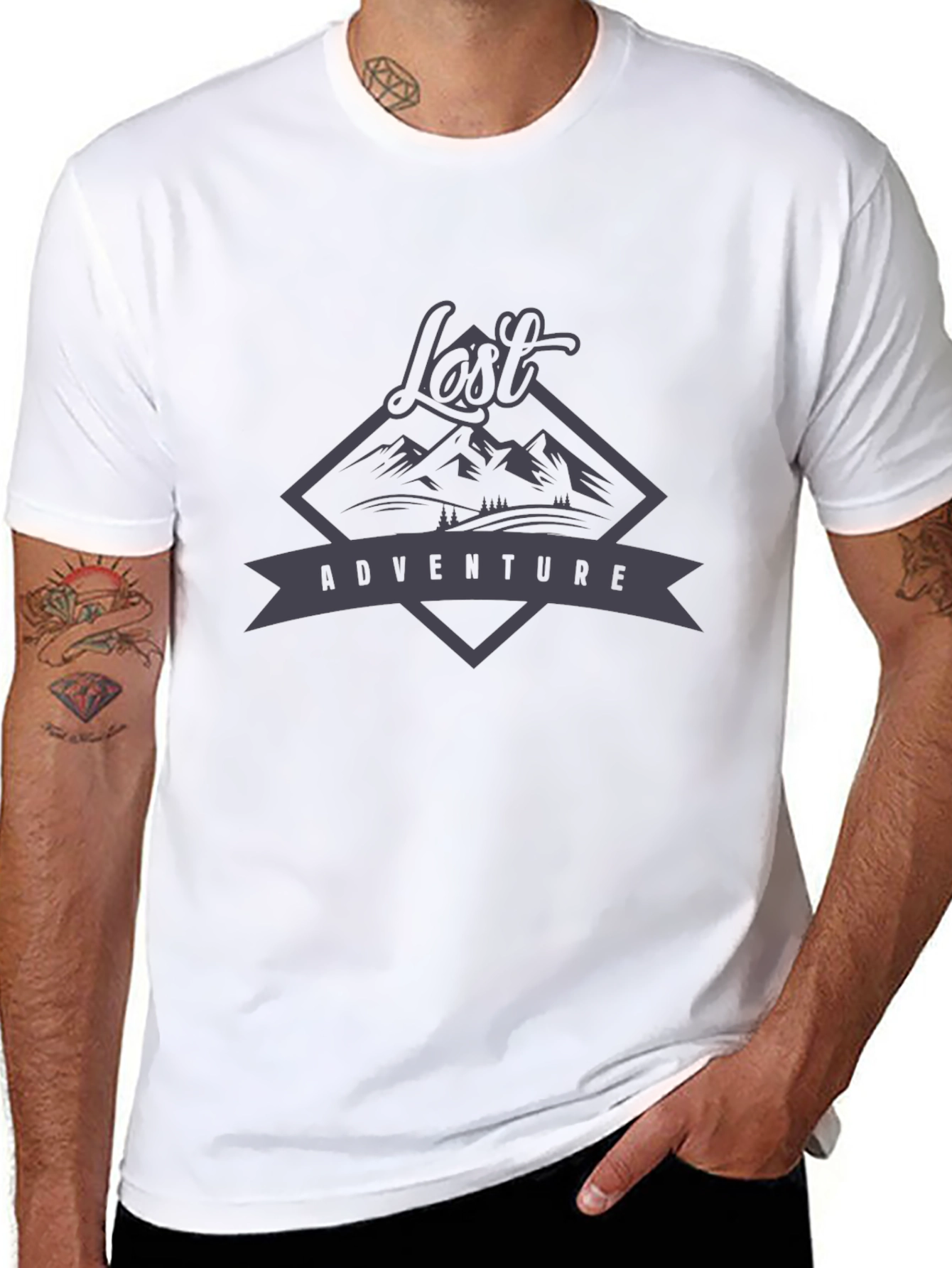 Lost Adventure Graphic T-Shirt - Black