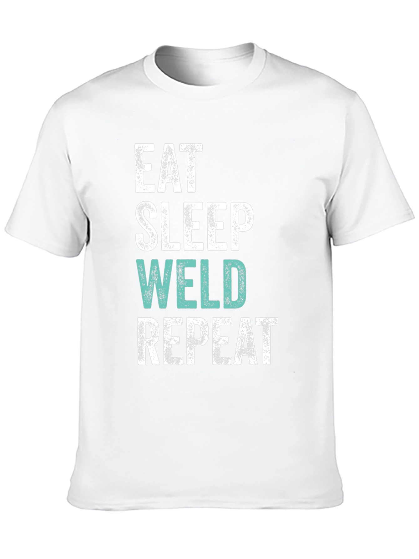 Eat Sleep Weld Repeat Black Graphic T-Shirt