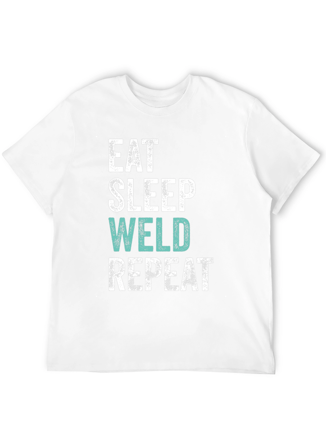 Eat Sleep Weld Repeat Black Graphic T-Shirt