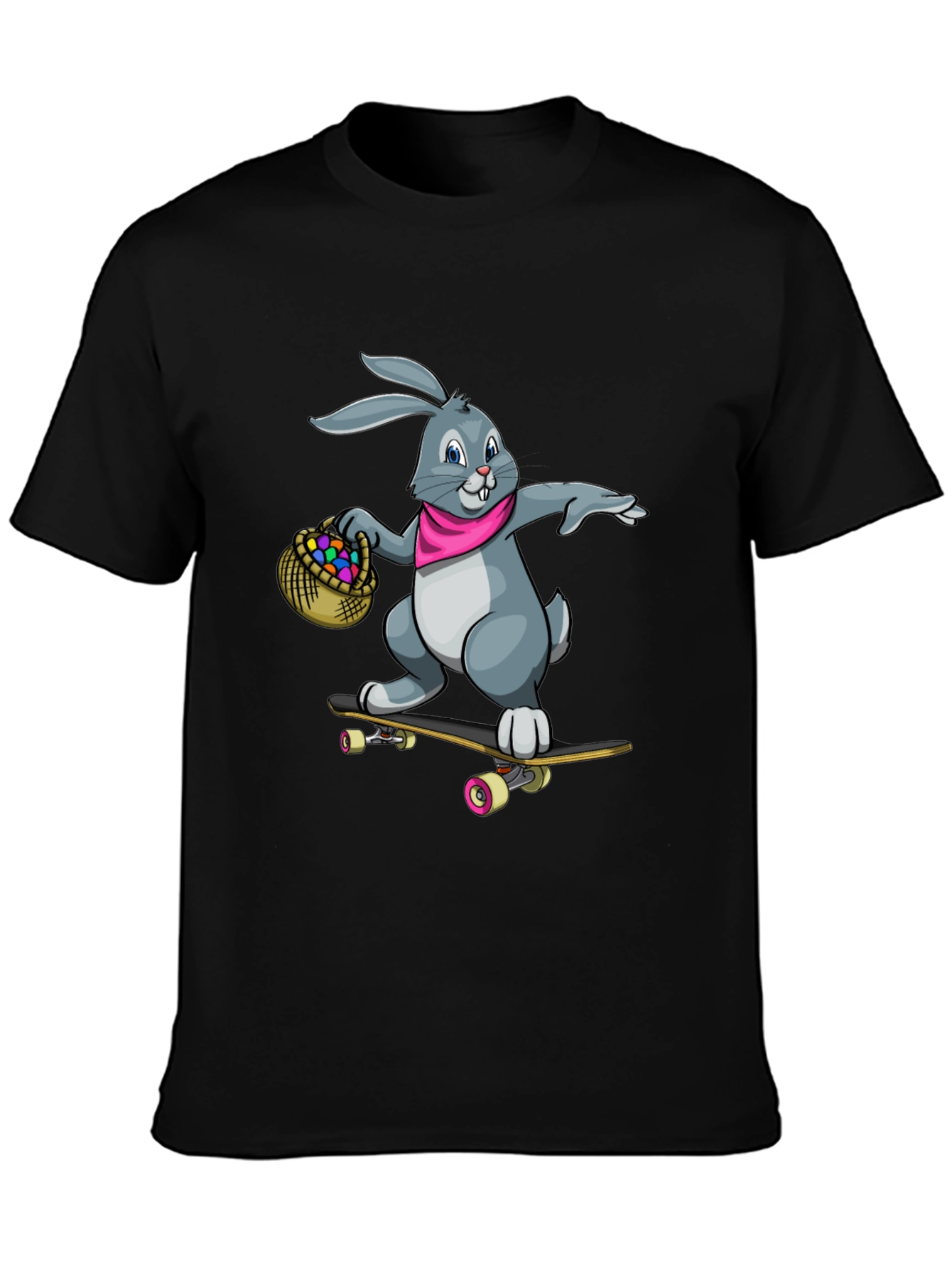 Cool Bunny Skateboarder Graphic Tee