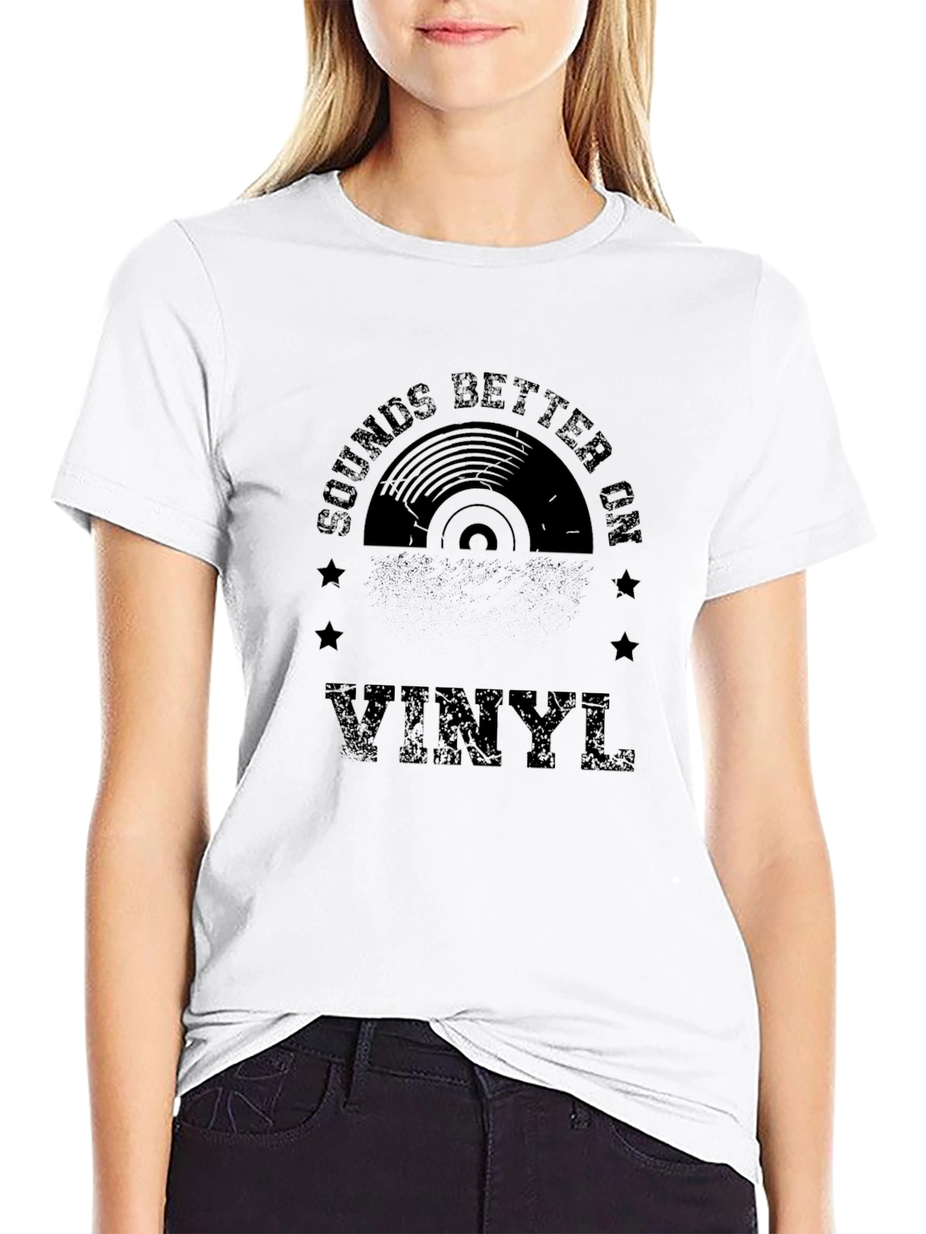 Sounds Better on Vinyl Black Graphic Tee