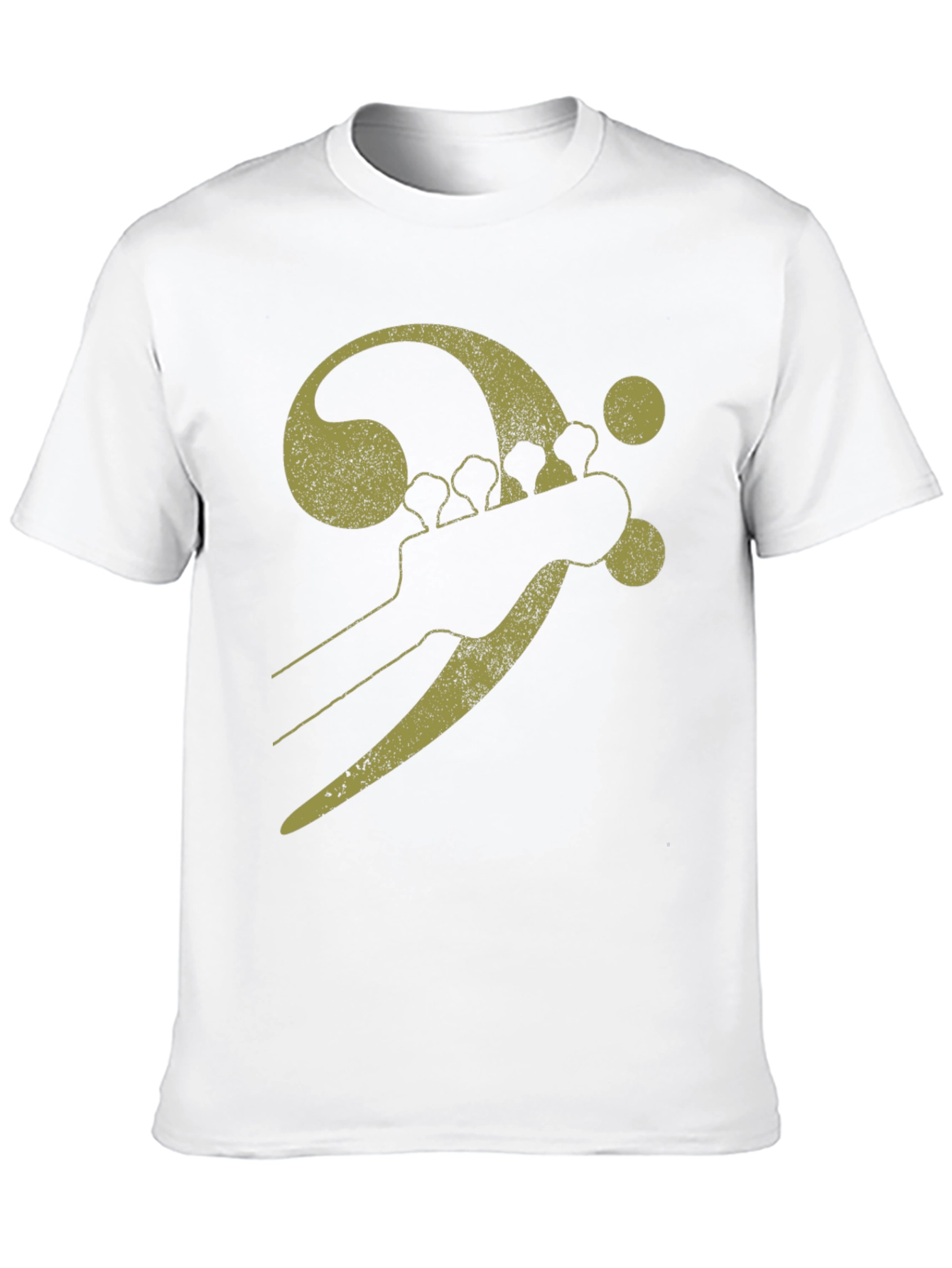 Bass Clef Guitar Tee - Black Music Shirt