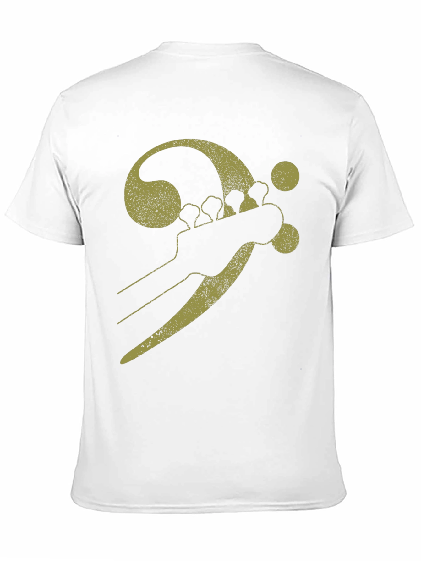 Bass Clef Guitar Tee - Black Music Shirt