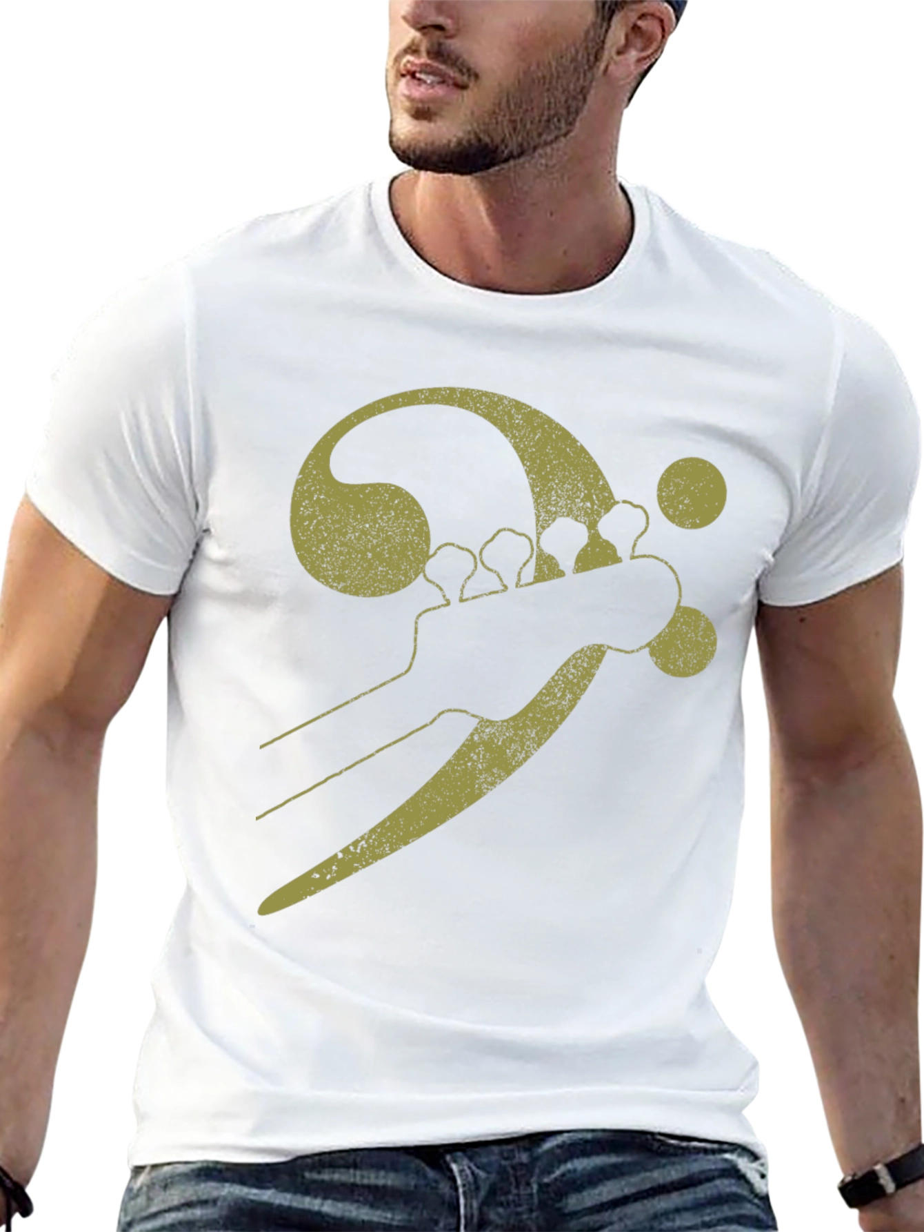 Bass Clef Guitar Tee - Black Music Shirt