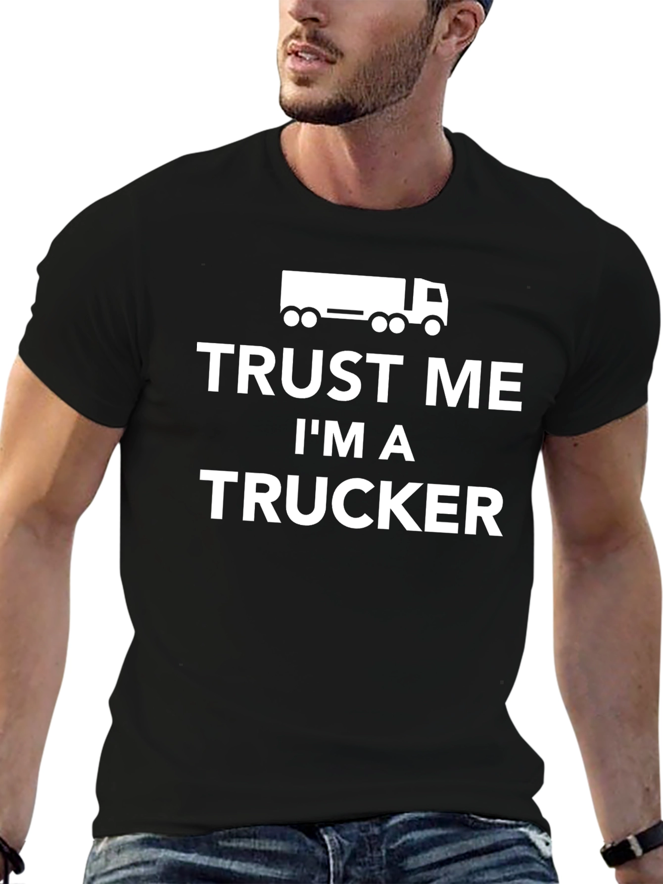 Trust Me Im a Trucker T-Shirt Black