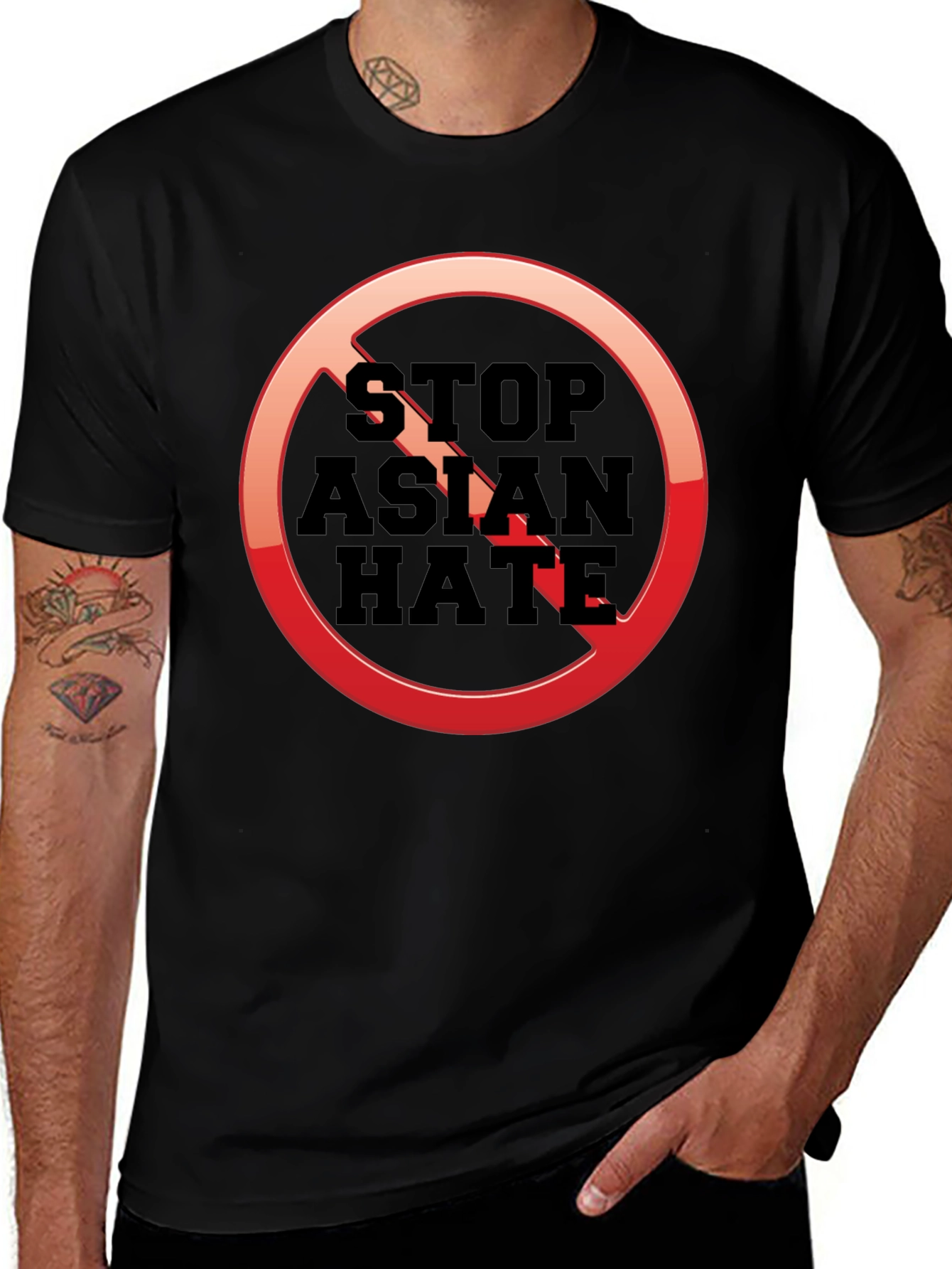 Stop Asian Hate T-Shirt - Black