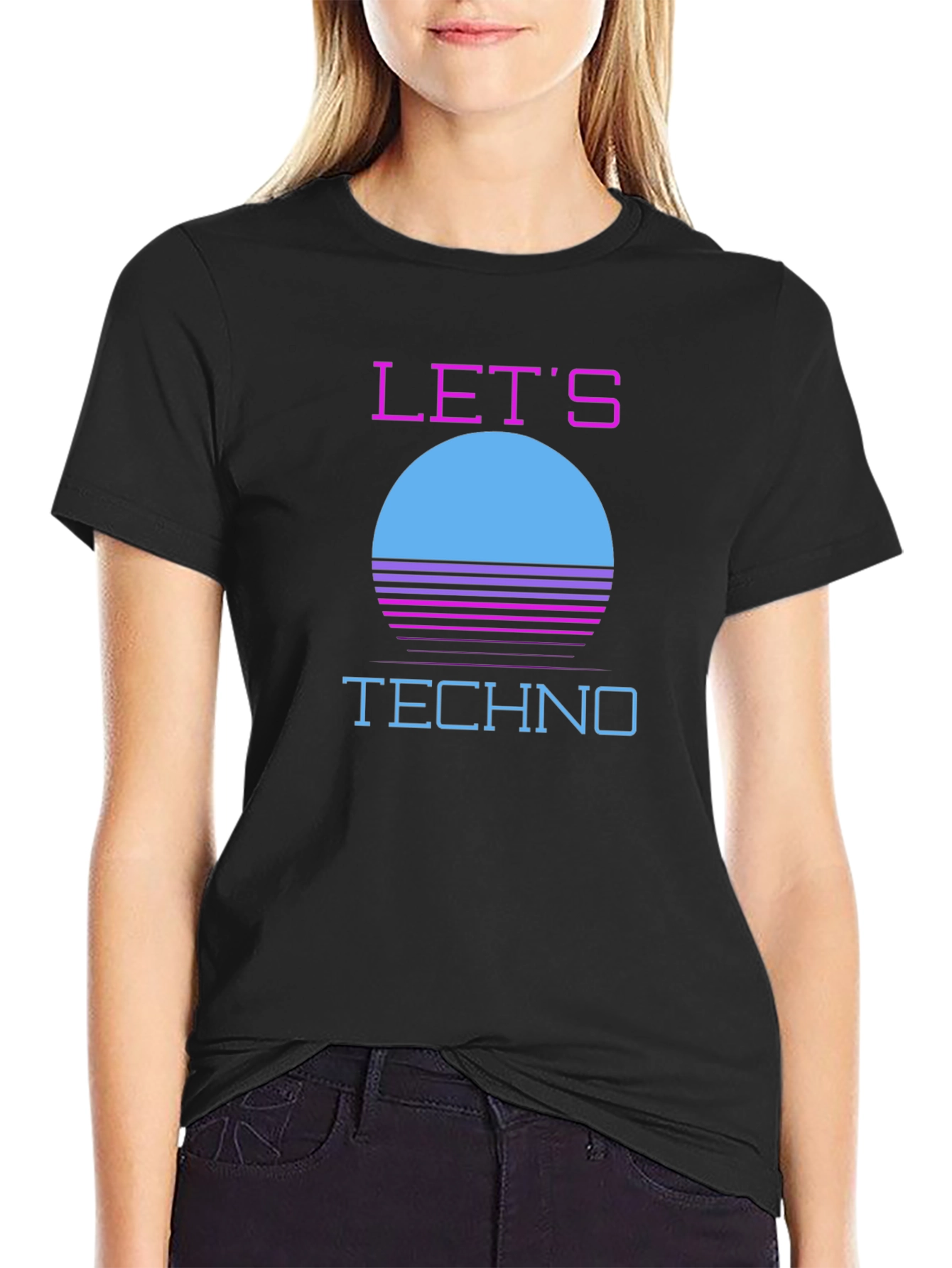 Retro Lets Techno T-Shirt - 80s Inspired Design