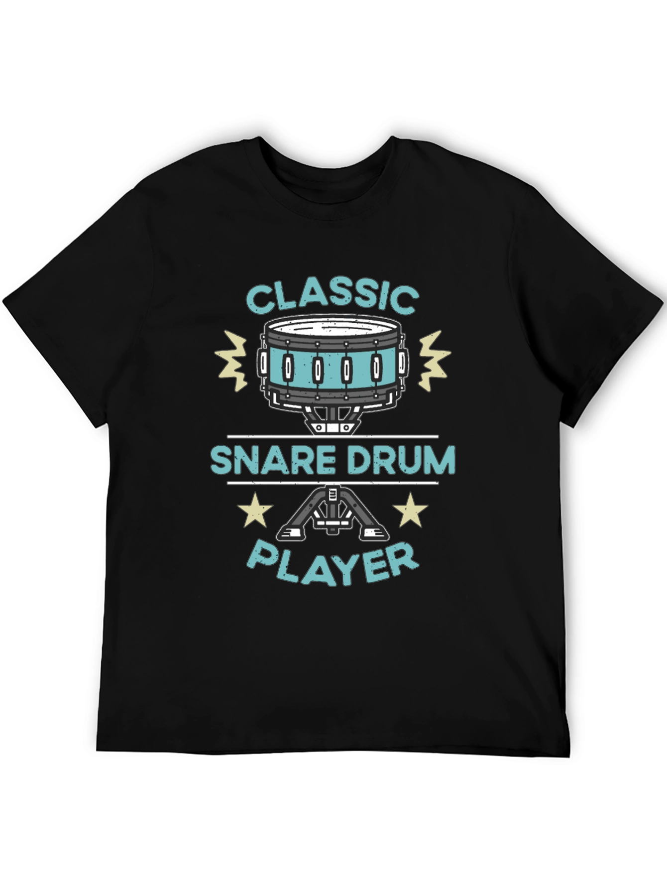 Classic Snare Drum Player Black T-Shirt