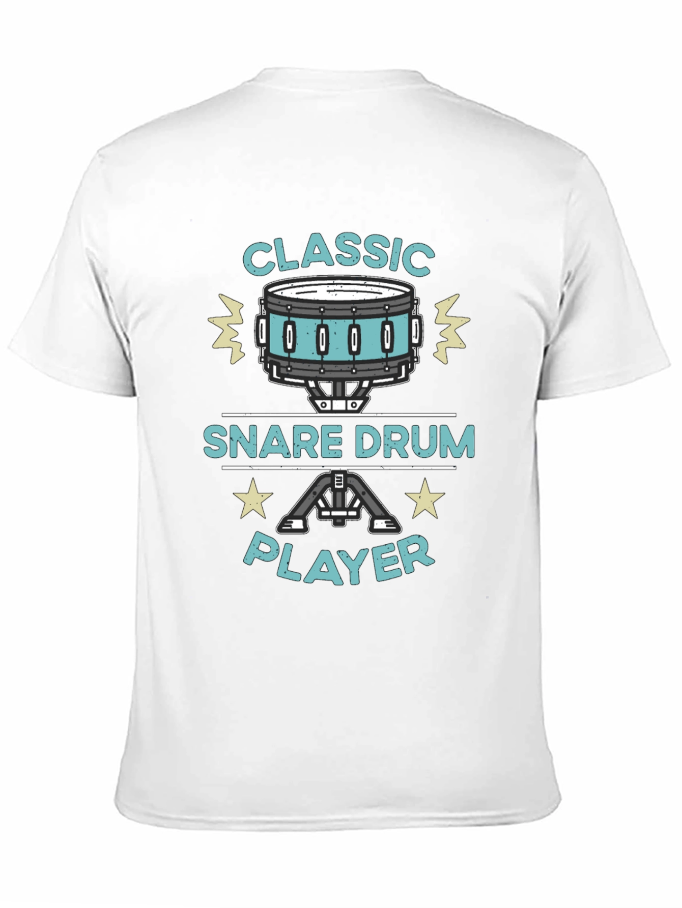 Classic Snare Drum Player Black T-Shirt