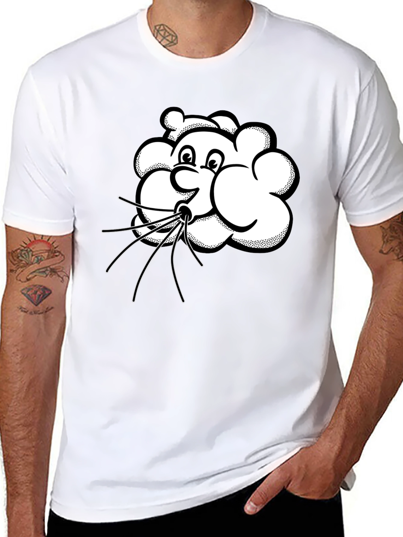 Funny Wind Cloud Graphic T-Shirt
