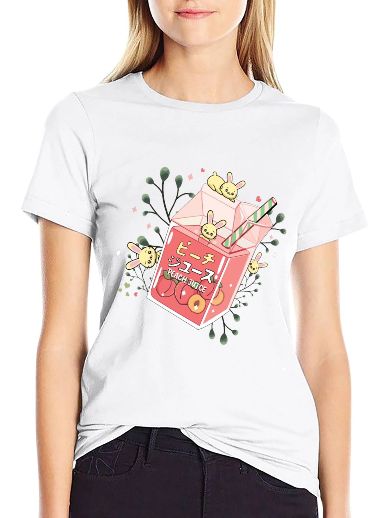 Peach Juice Cute Graphic T-Shirt
