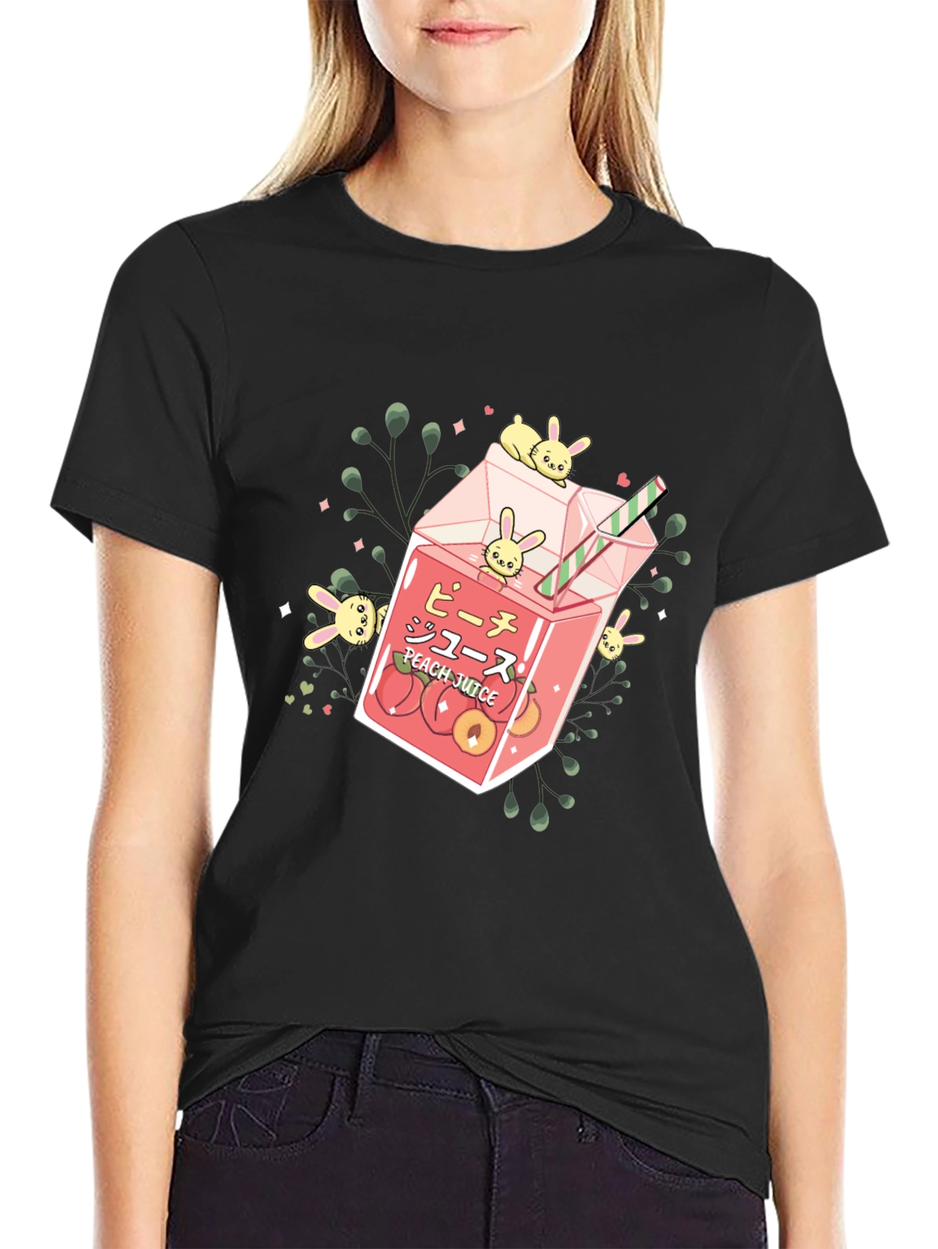 Peach Juice Cute Graphic T-Shirt