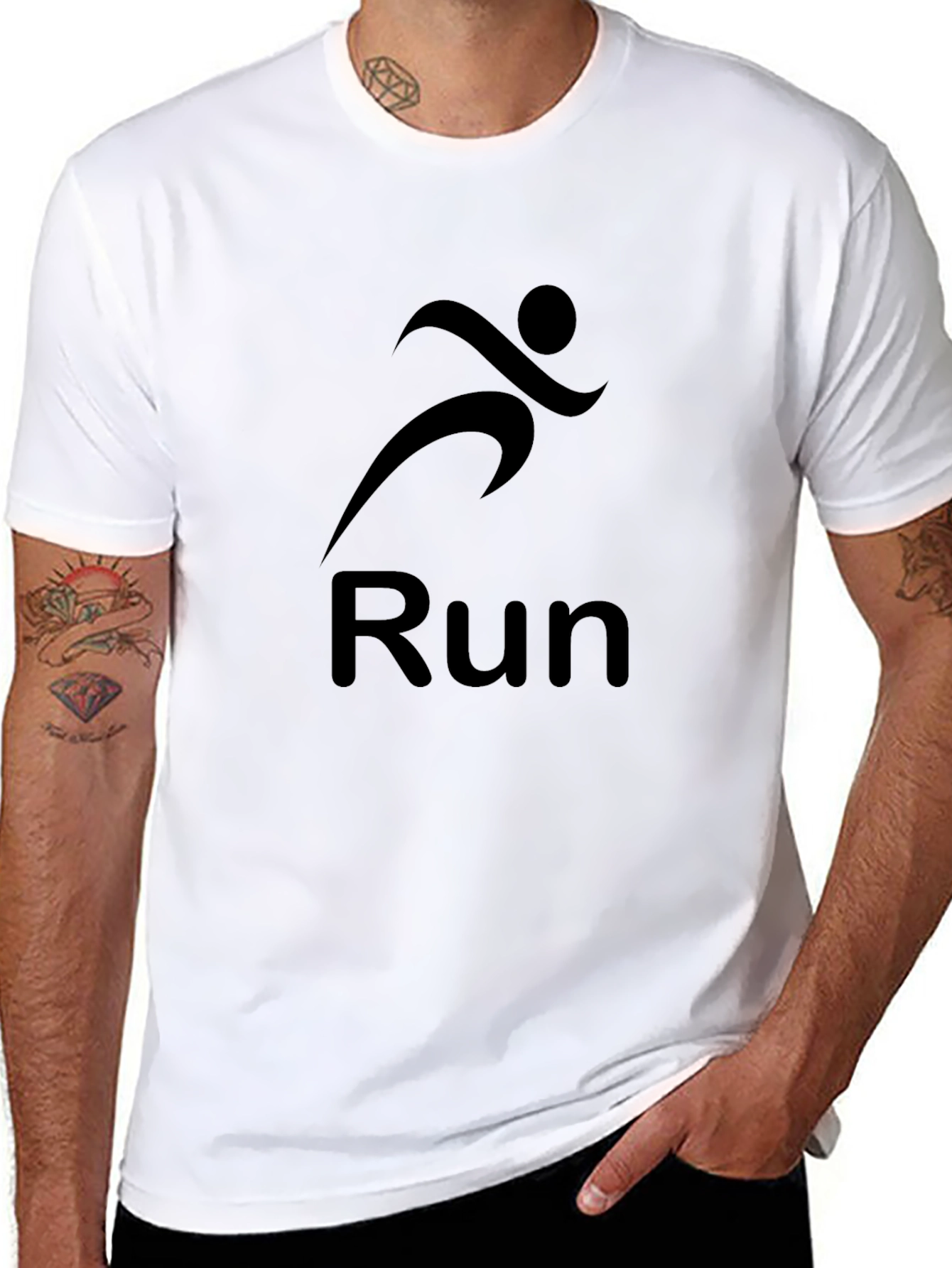 Black Run Graphic T-Shirt