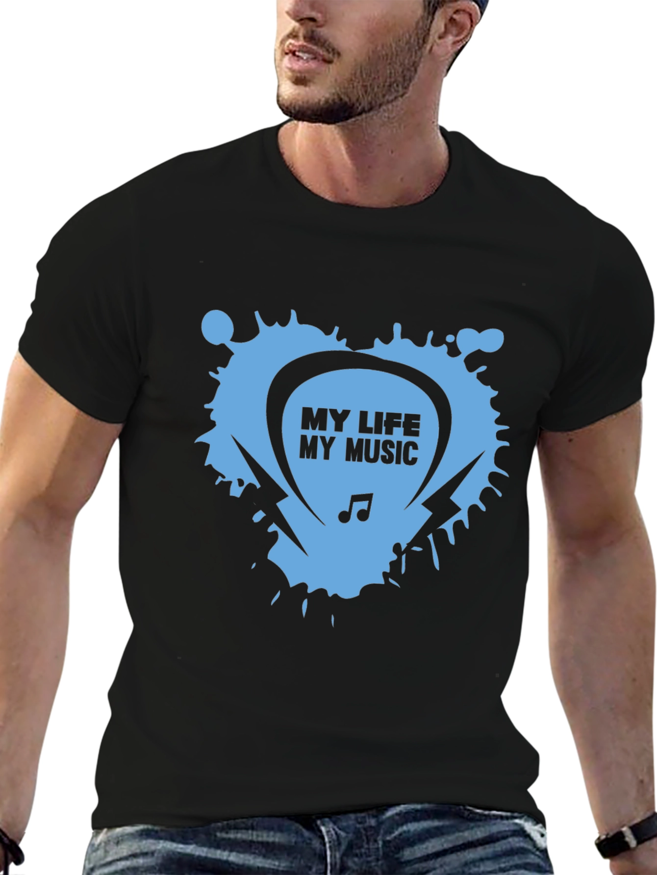 My Life My Music Black Graphic Tee