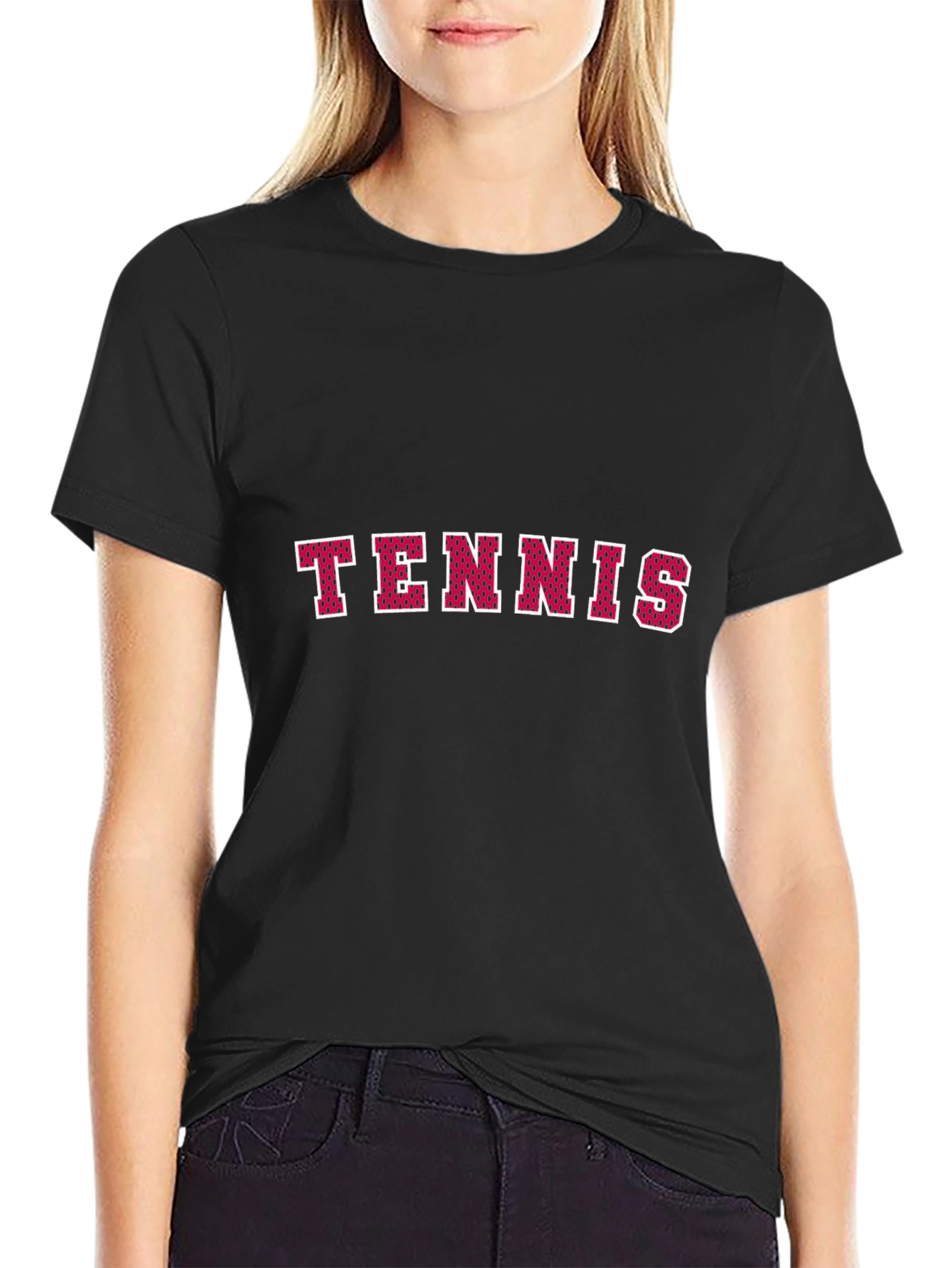 Tennis Black Graphic T-Shirt