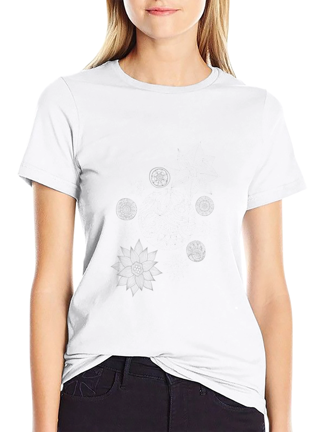 Geometric Print Black T-Shirt