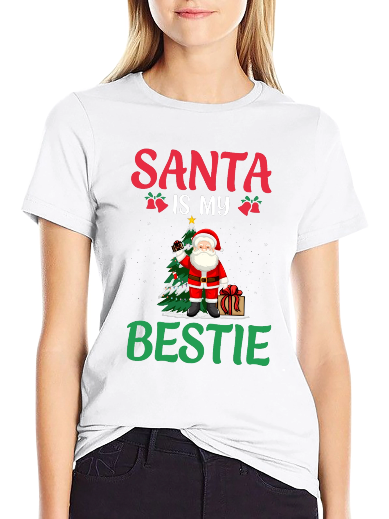 Santa Is My Bestie Graphic Tee