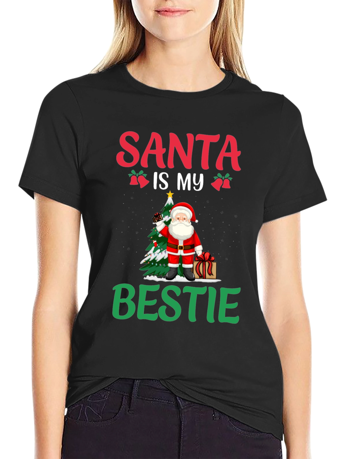 Santa Is My Bestie Graphic Tee
