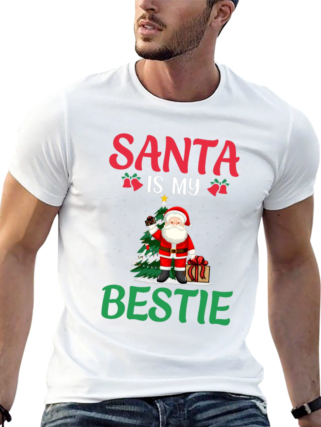 Santa Is My Bestie Graphic Tee