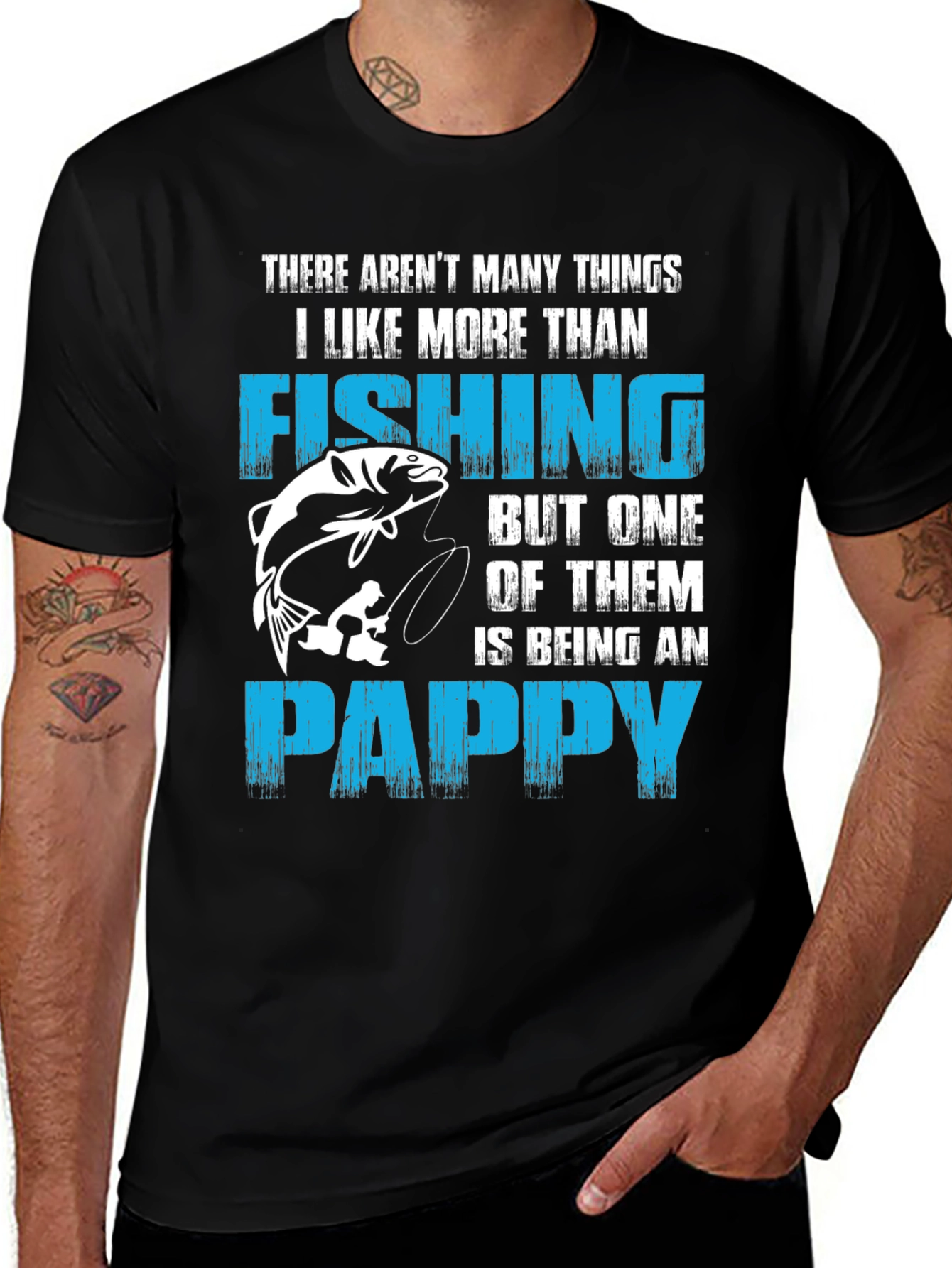 Fishing Pappy Graphic T-Shirt - Gift for Grandpas