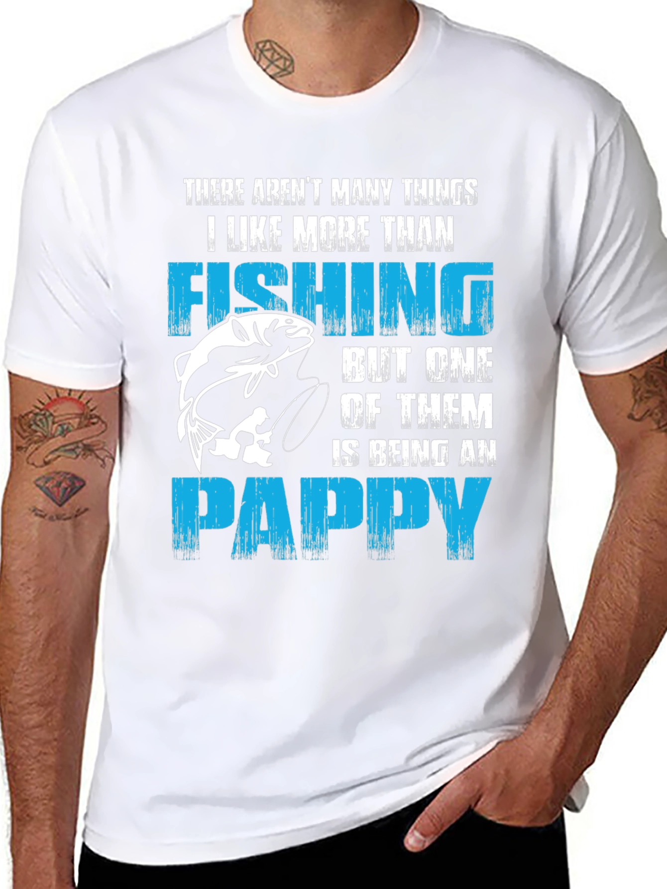 Fishing Pappy Graphic T-Shirt - Gift for Grandpas