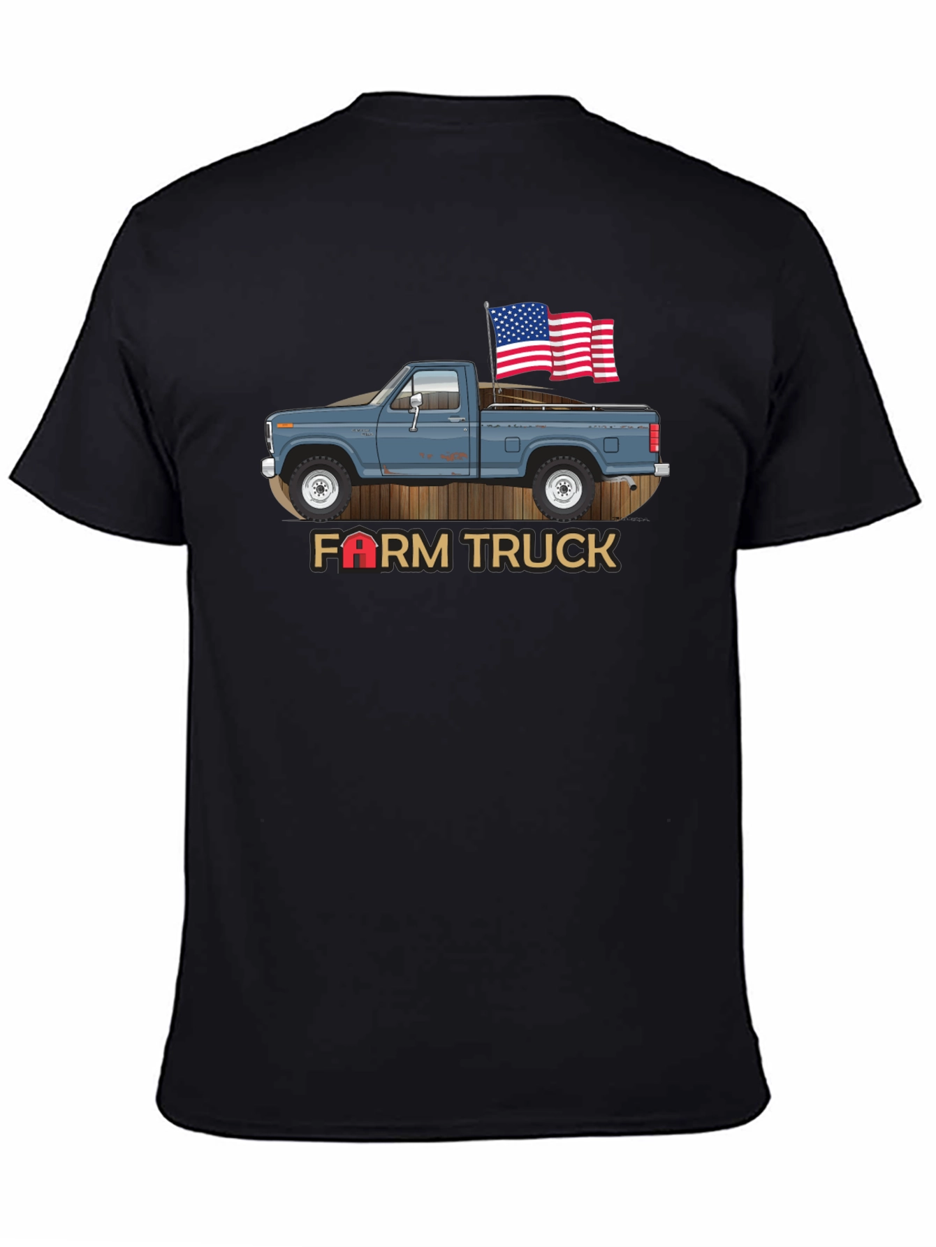 Farm Truck Patriotic Graphic Tee