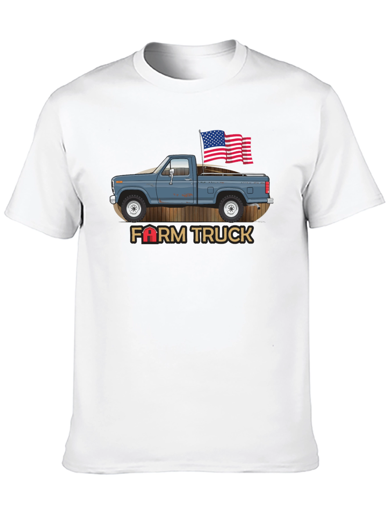Farm Truck Patriotic Graphic Tee