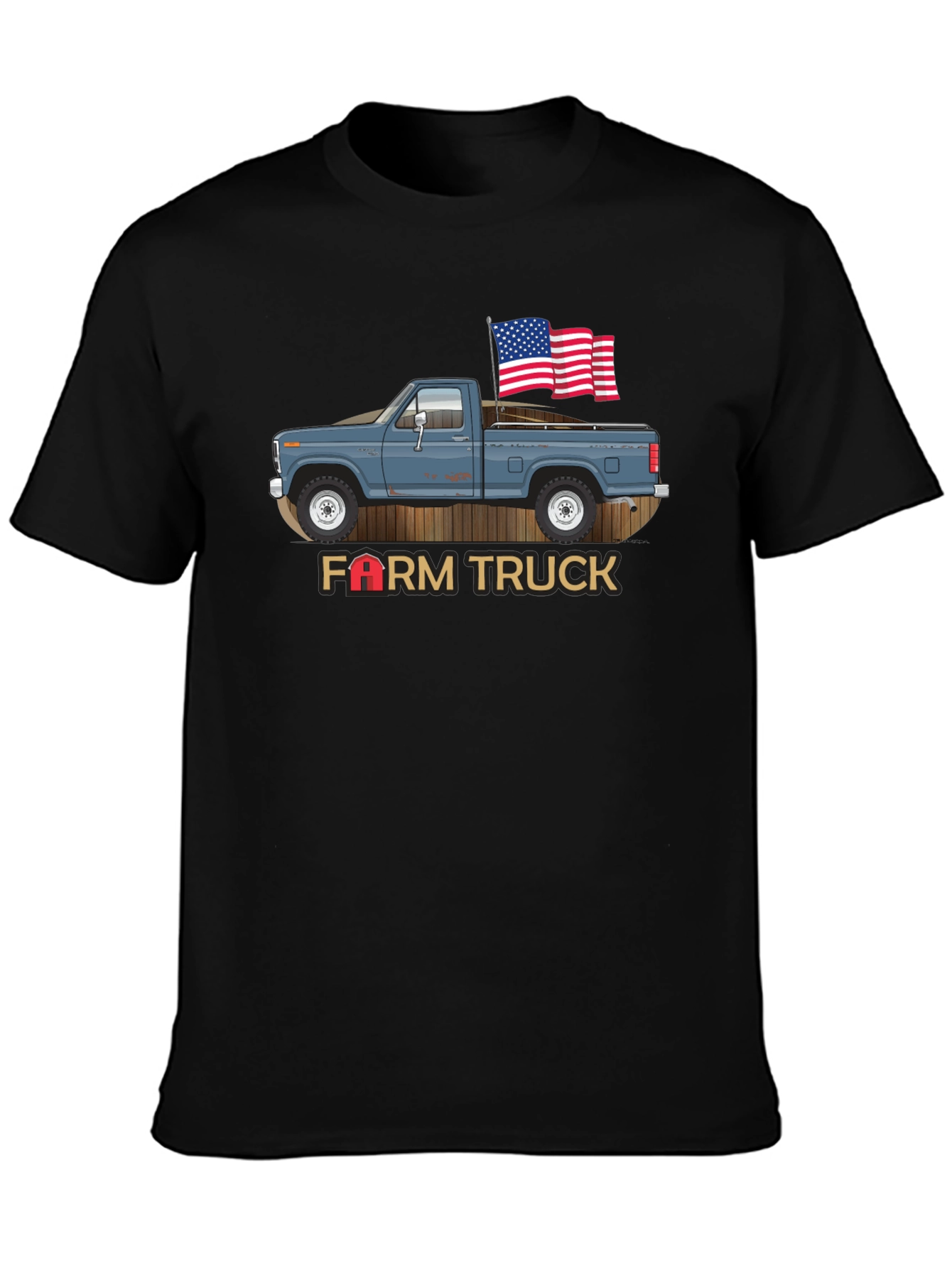 Farm Truck Patriotic Graphic Tee
