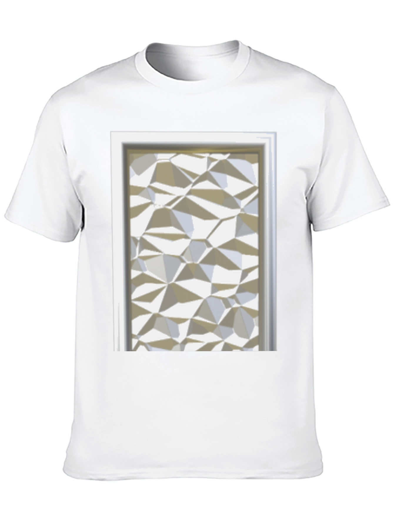 Geometric Faceted Pattern T-Shirt