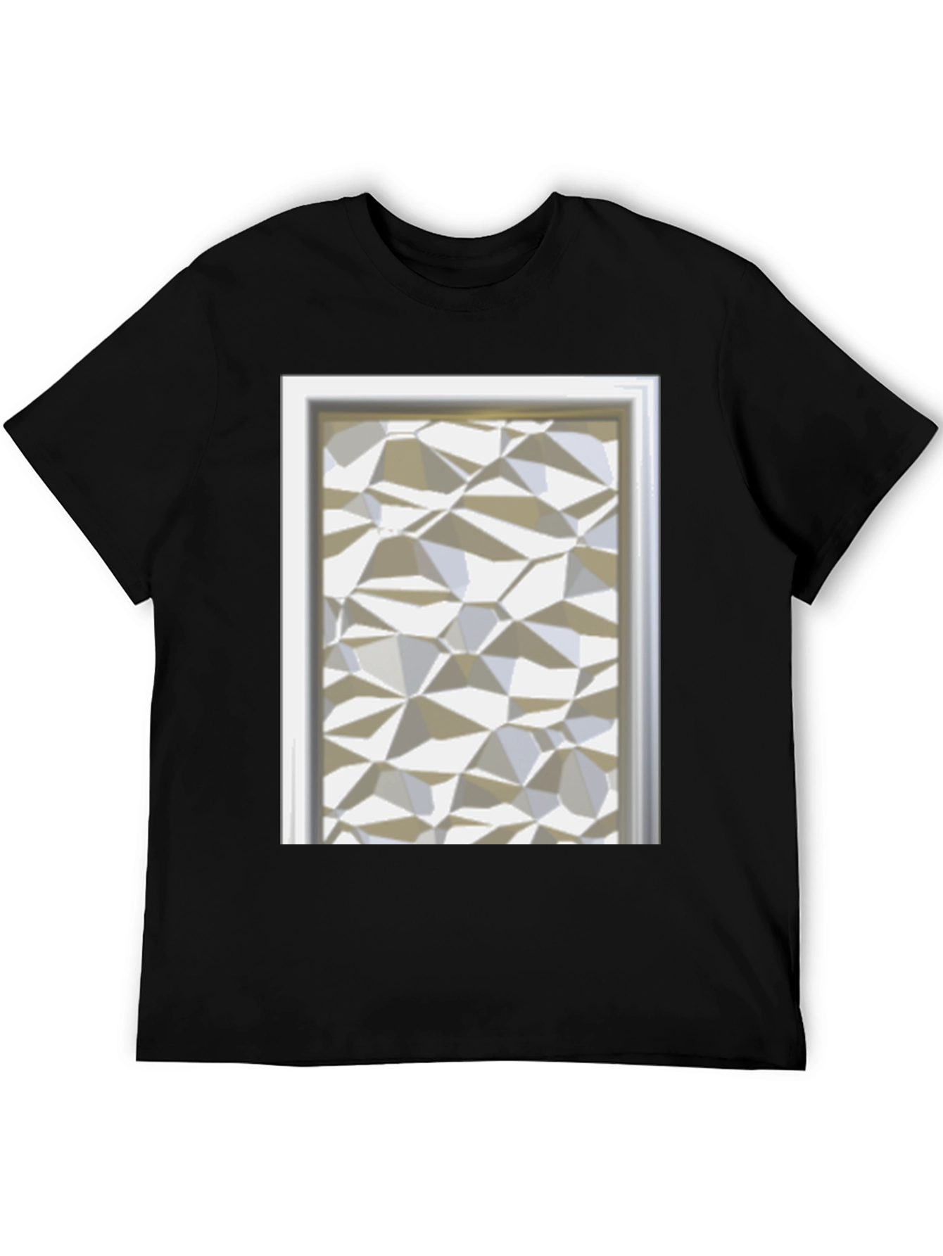 Geometric Faceted Pattern T-Shirt